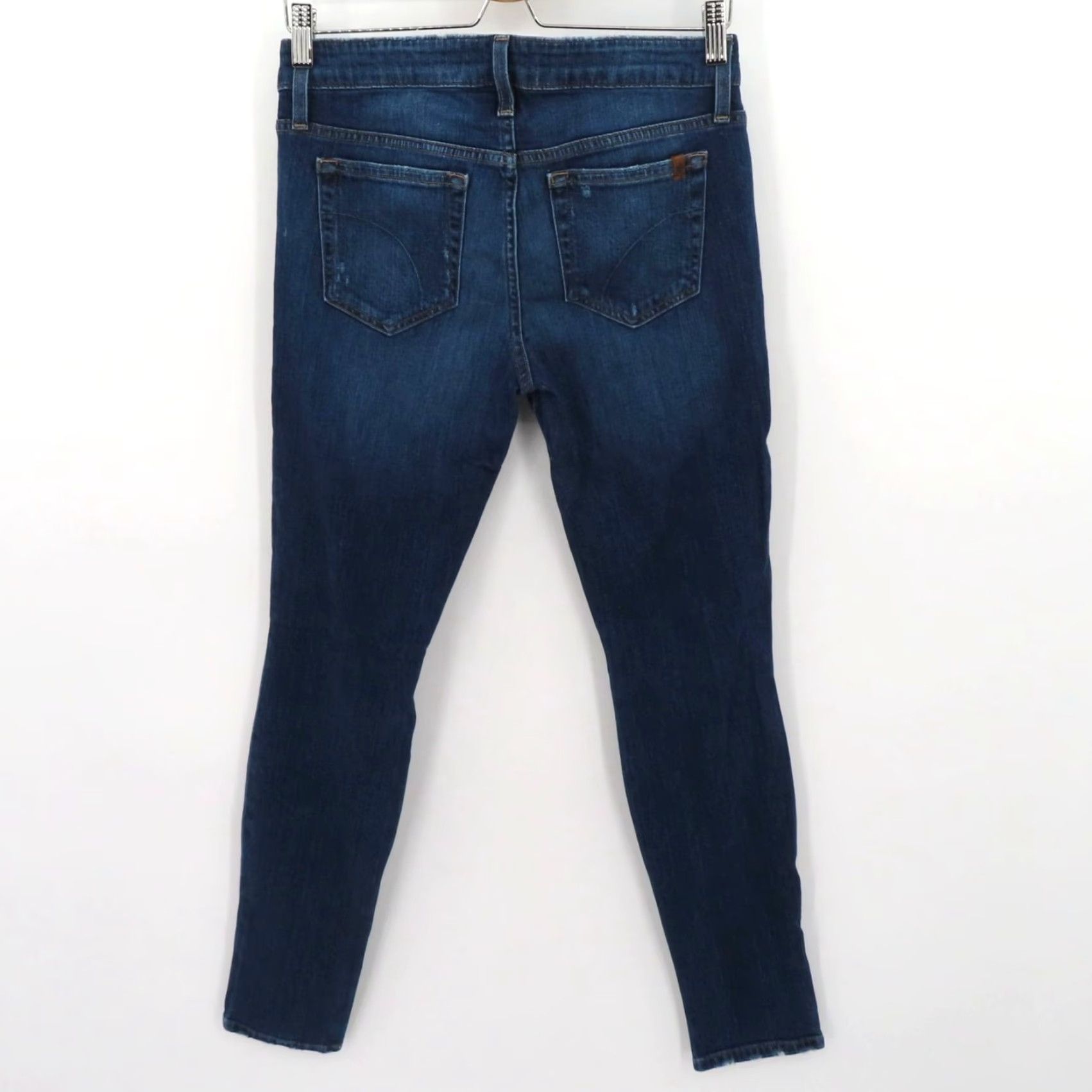 Vintage Joes Jeans Women 29 The Skinny Denim Jeans Distressed 5-Pocket Blue Cotton Blend Regular Rise Mid 8.5-10.5in Vintage No Size 29" - 6 Thumbnail