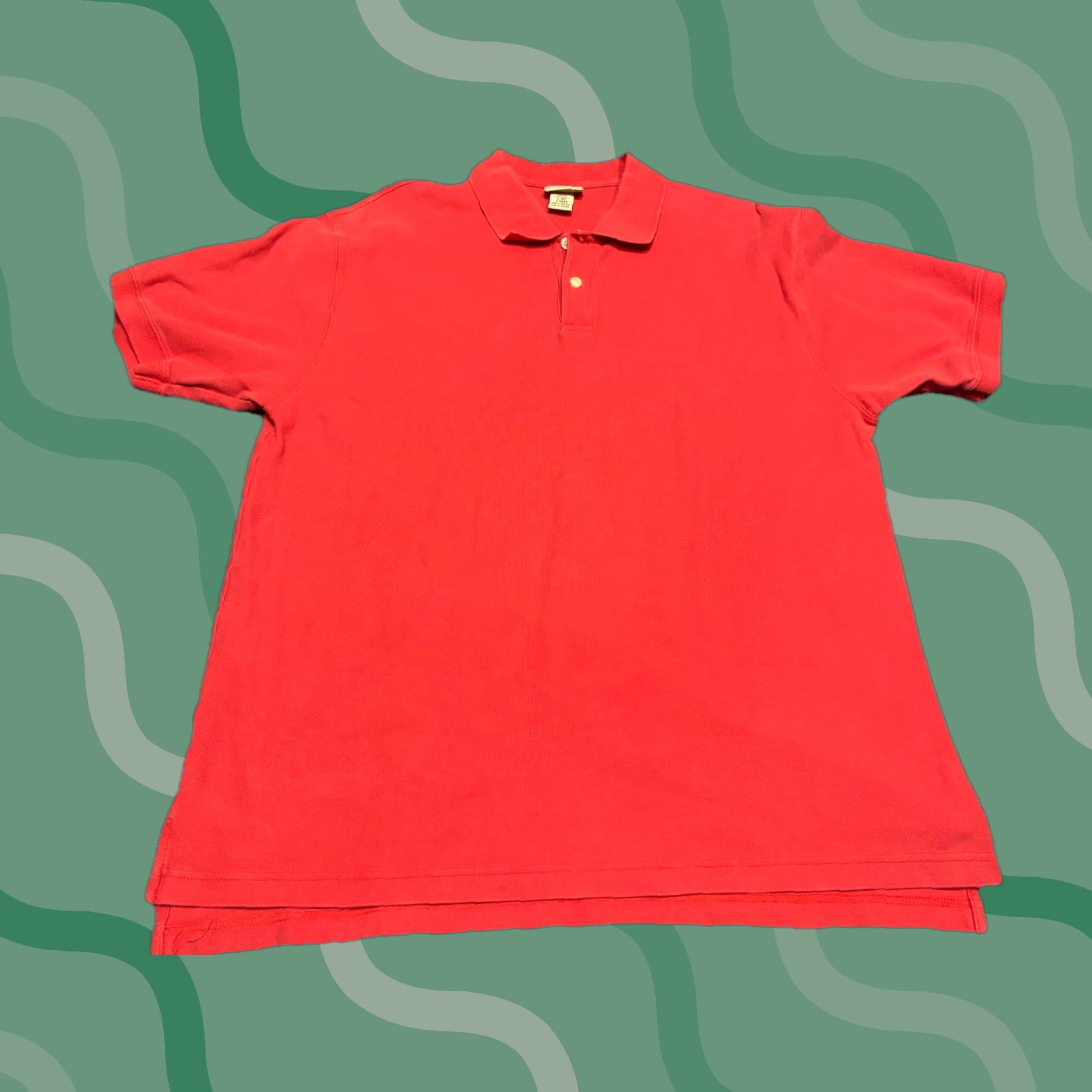 Vintage VINTAGE L.L. Bean Polo Shirt Mens L Cotton Golf 90s Pink Short Sleeve Collared 100% Cotton Regular Fit Mid Pink Size US L / EU 52-54 / 3 - 1 Thumbnail