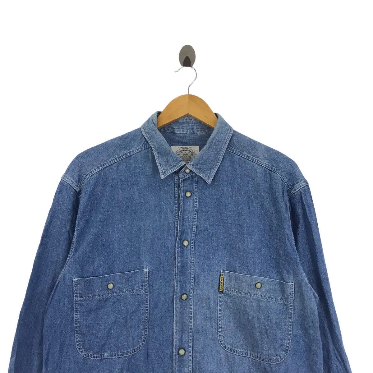 Giorgio Armani Vintage GIORGIO ARMANI JEANS Made In Italy Denim Jacket Size US L / EU 52-54 / 3 - 2 Thumbnail