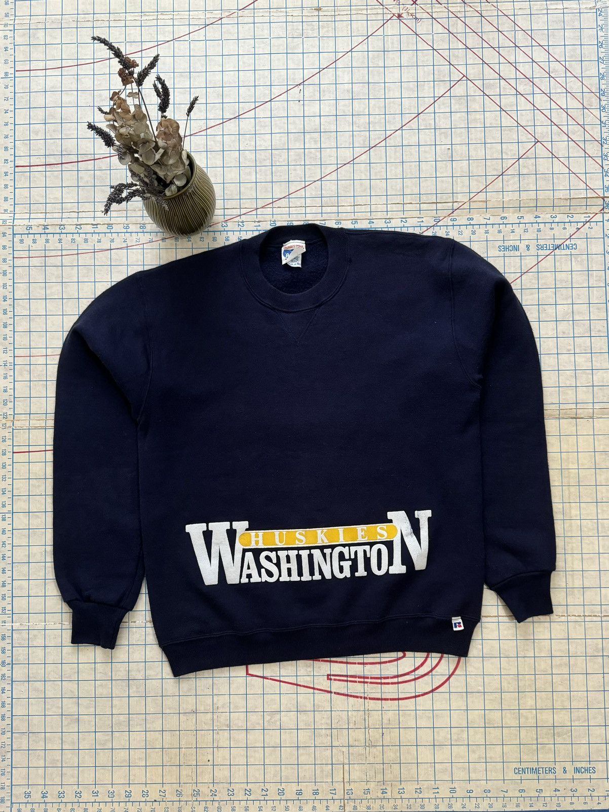 Russell Athletic × Vintage Vintage Washington Huskies Spell Out Crewneck Russell Ath Size US M / EU 48-50 / 2 - 2 Thumbnail