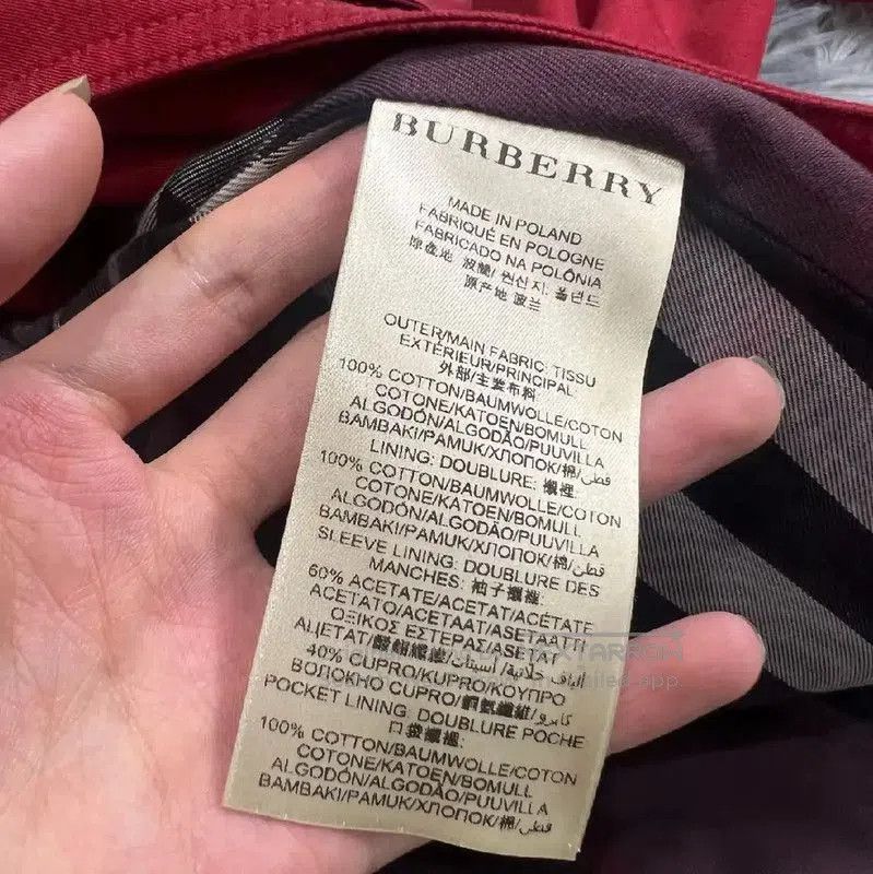 Other Burberry Red Cotton Women's Trench Coat. Size S / US 4 / IT 40 - 4 Thumbnail