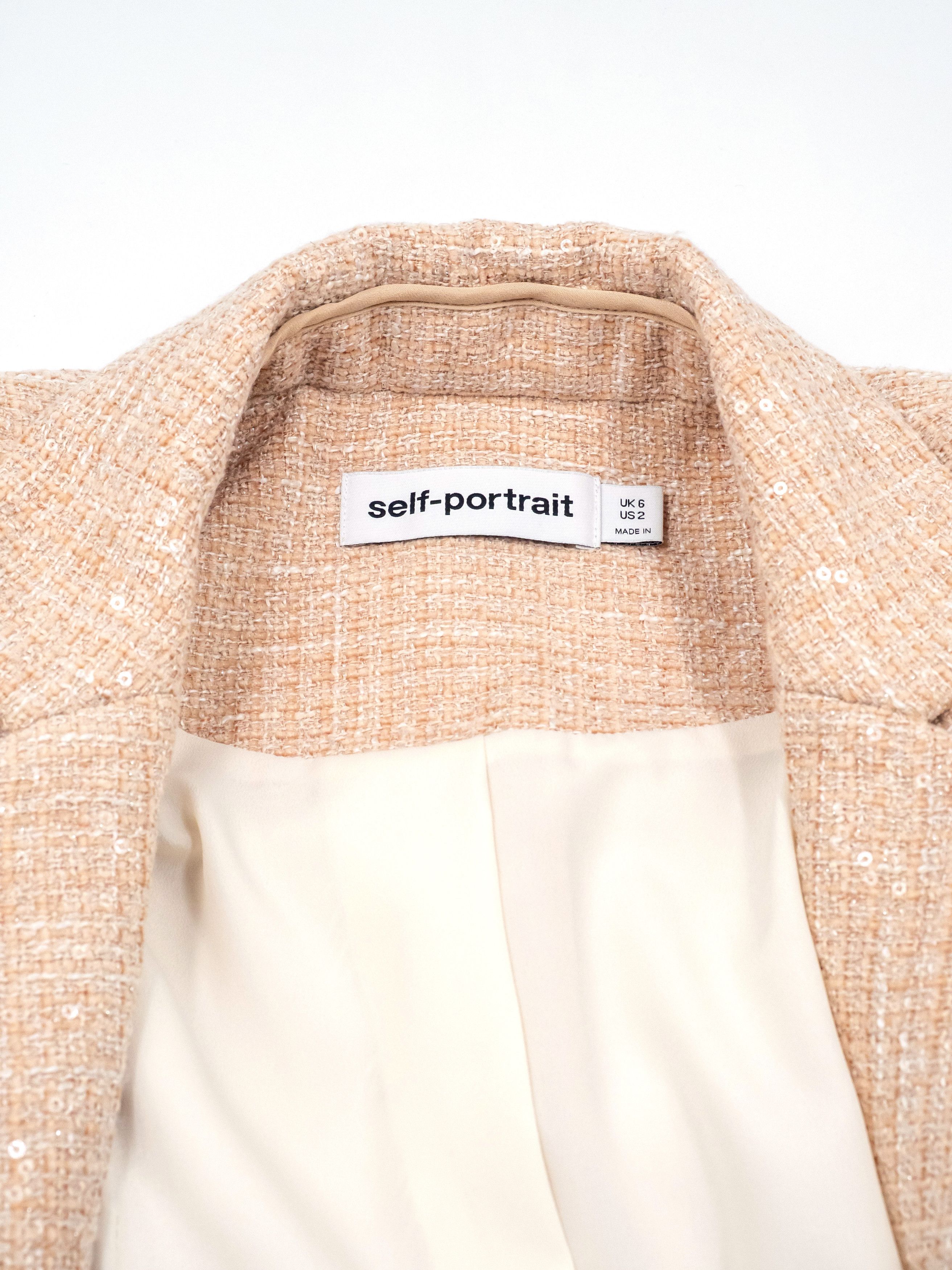 Self-Portrait Self-Portrait Peach Top with Attached Long Pleated Skirt Size M / US 6-8 / IT 42-44 - 7 Thumbnail