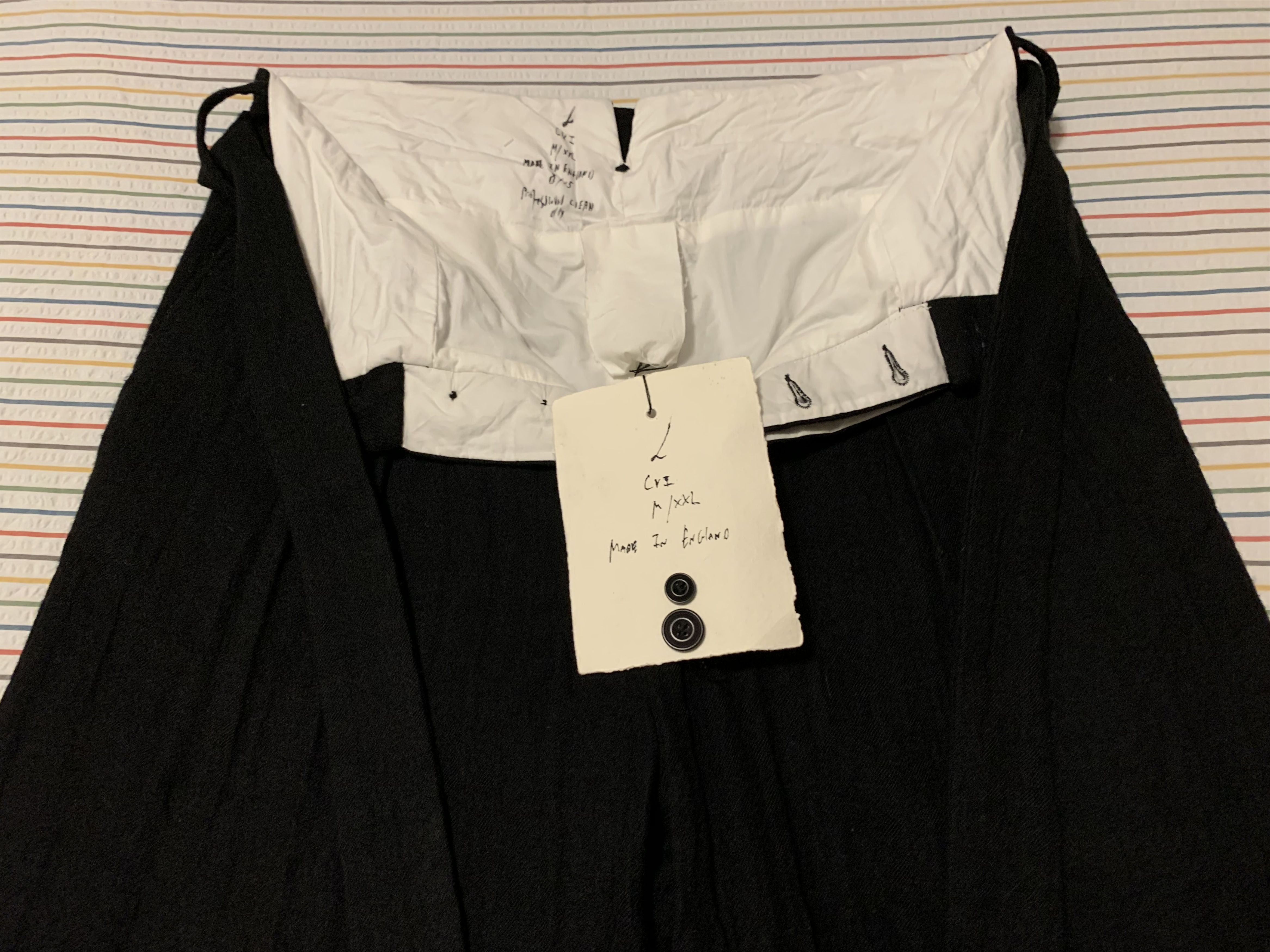 John Alexander Skelton Black Wool Trousers Size US 34 / EU 50 - 2 Thumbnail