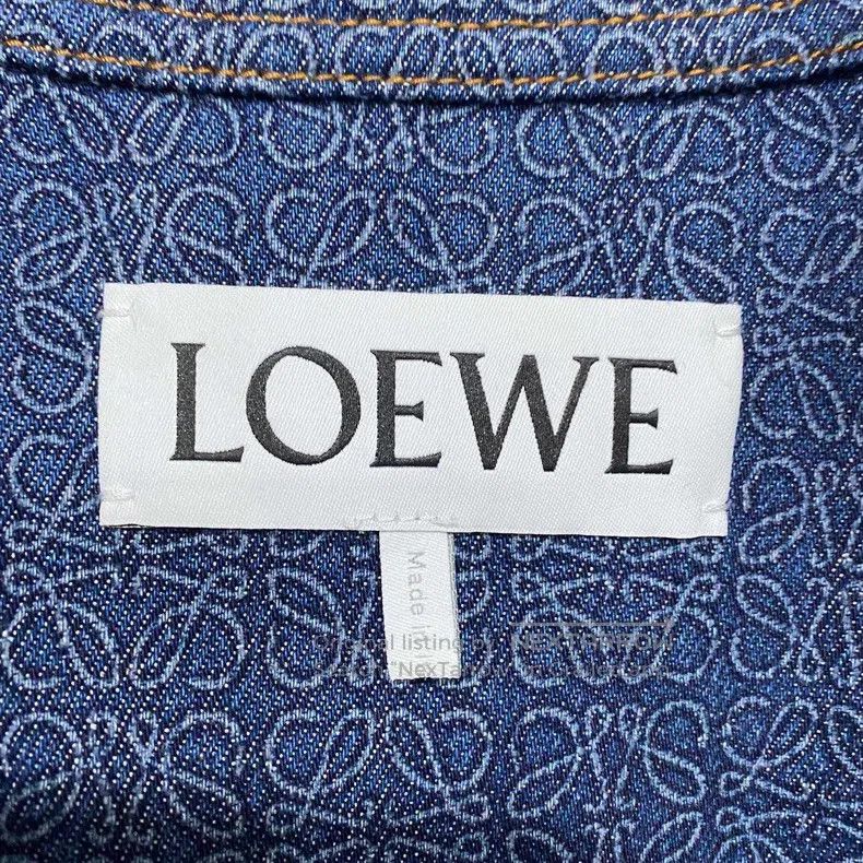 Loewe Loewe Patch pocket all-over logo denim jacket Size XXS / US 00 / IT 34 - 4 Thumbnail