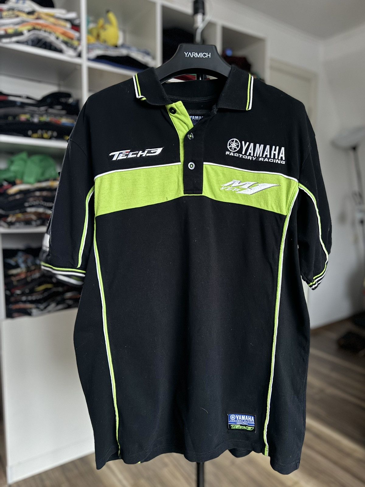 Vintage × Yamaha Vintage YMAHA Advertisement Racing Fan Polo Size US L / EU 52-54 / 3 - 3 Thumbnail