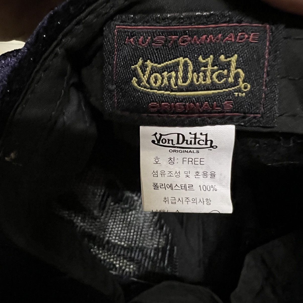Von Dutch Von Dutch Big Logo Cap Distressed Style Size ONE SIZE - 7 Thumbnail