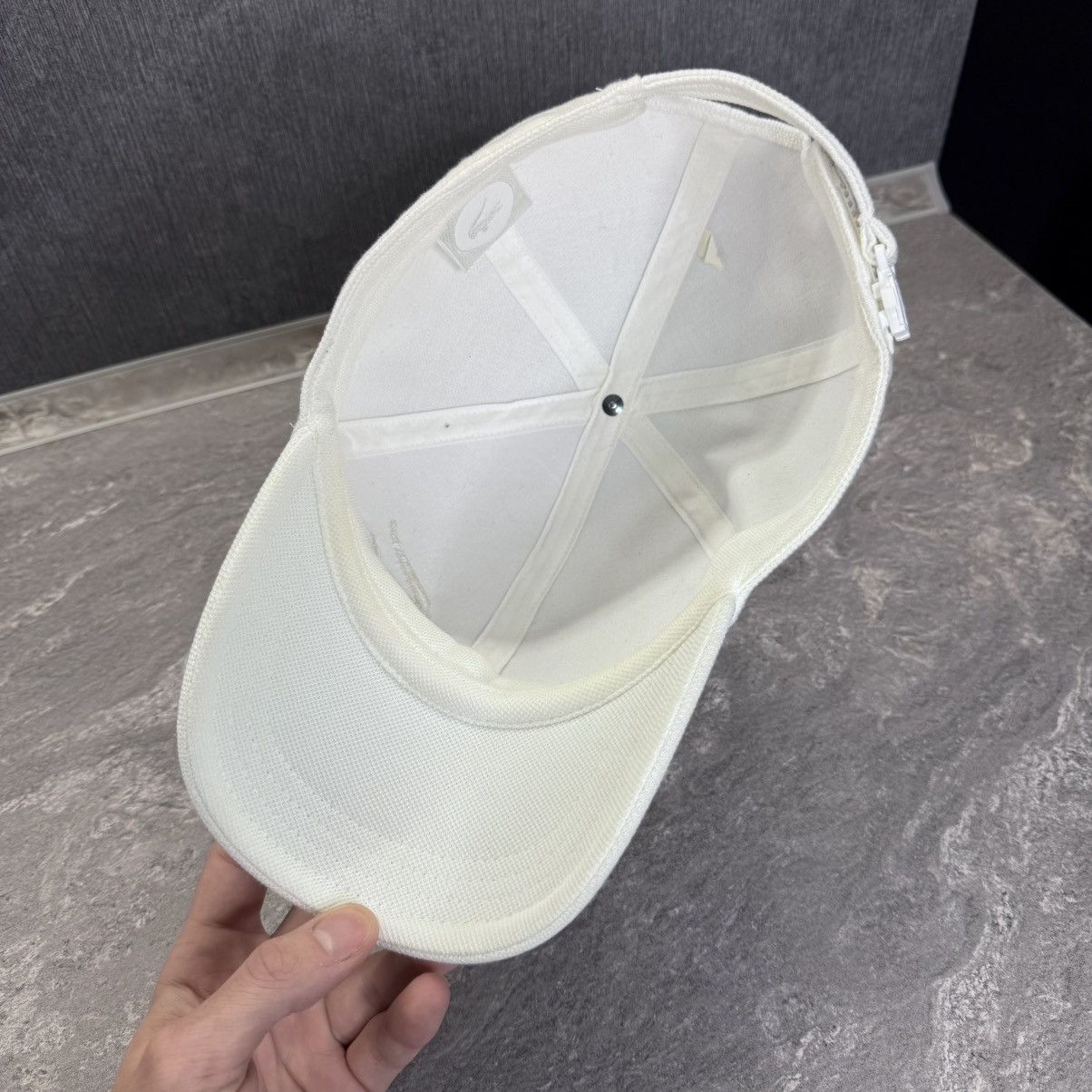 Lacoste Vintage Lacoste Baseball Cap Hat white big logo rare 90s Size ONE SIZE - 9 Thumbnail