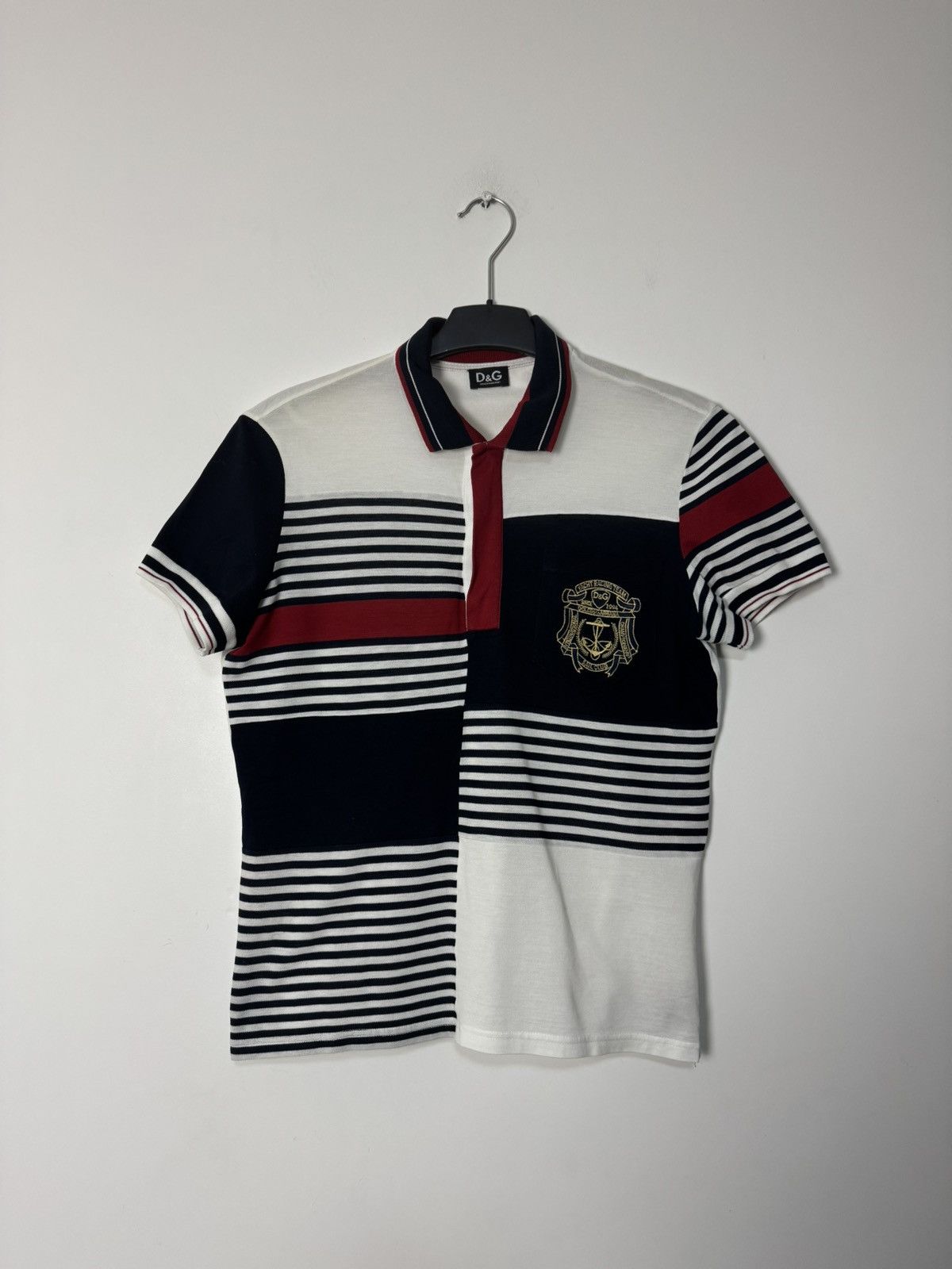 Dolce & Gabbana Dolce & Gabbana Patchwork Striped Polo Yacht Racing D&G Y2K Size M / US 6-8 / IT 42-44 - 1 Thumbnail