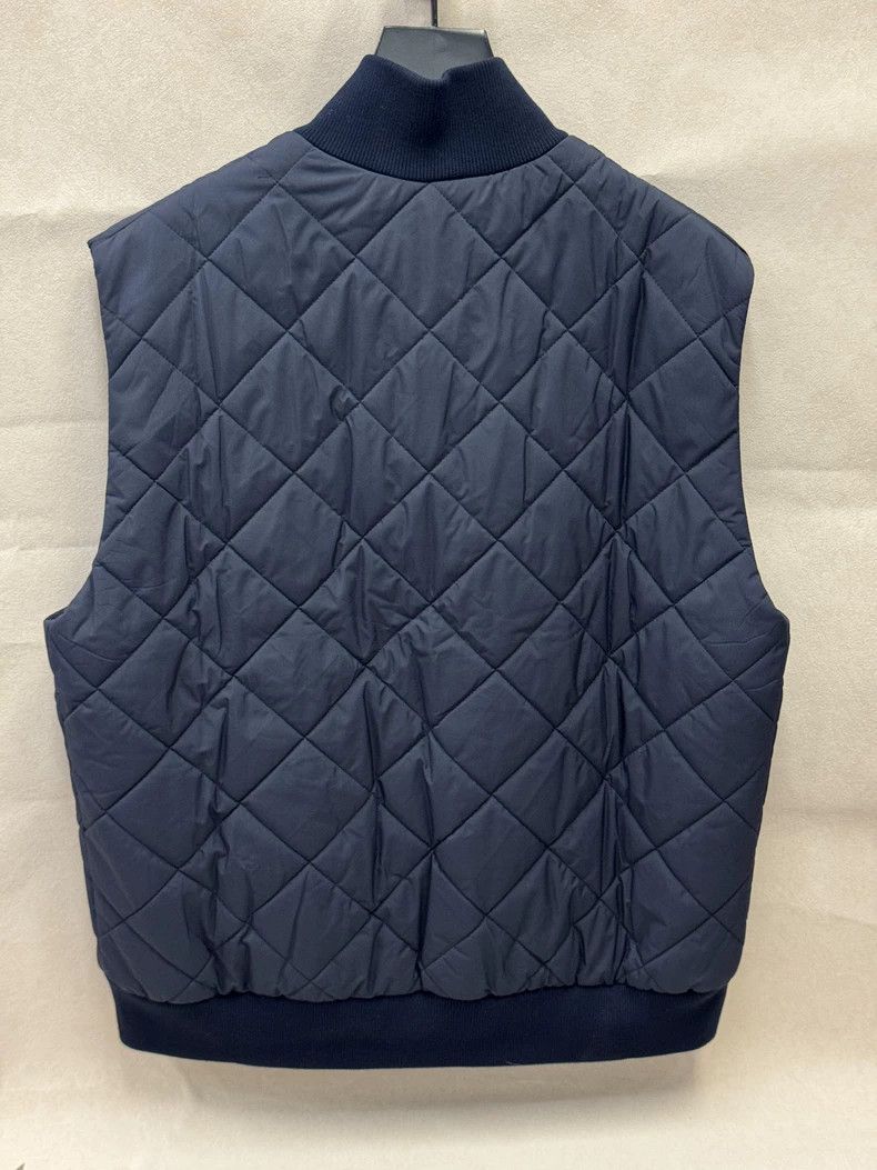 Loro Piana LORO PIANA Solid color collar zipper sleeveless vest Size US L / EU 52-54 / 3 - 5 Thumbnail