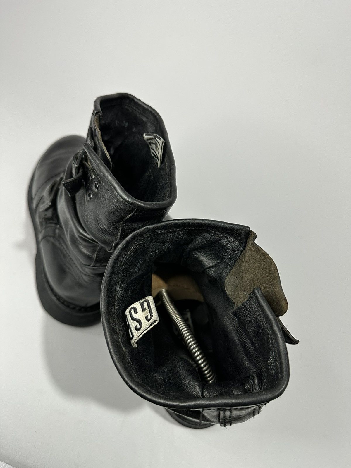 Dirk Bikkembergs Vintage Dirk Bikkembergs Black Leather Engineer Ankle Boots. Size US 6.5 / EU 39-40 - 6 Thumbnail