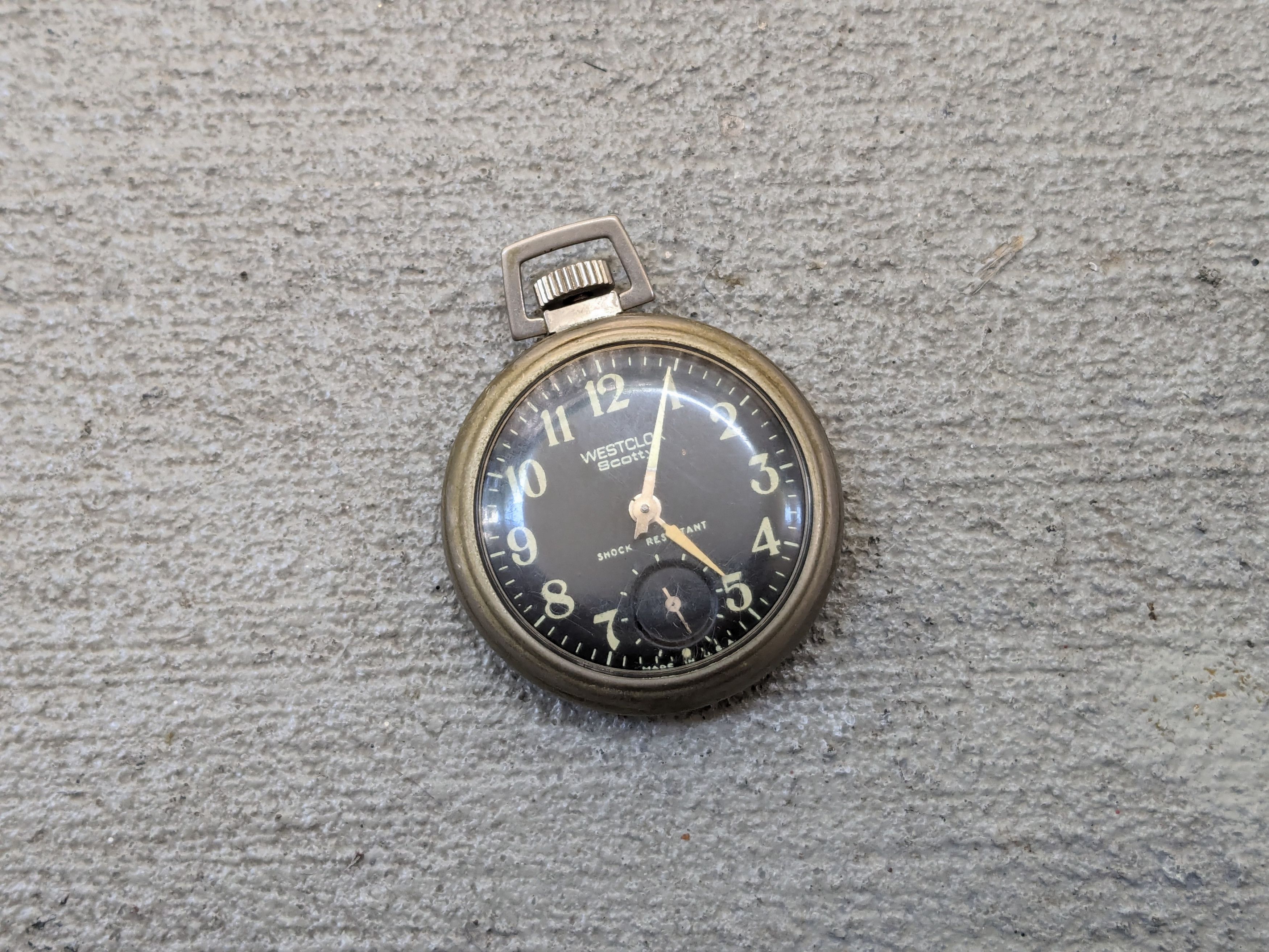 Vintage westclox scotty pocket watch clearance