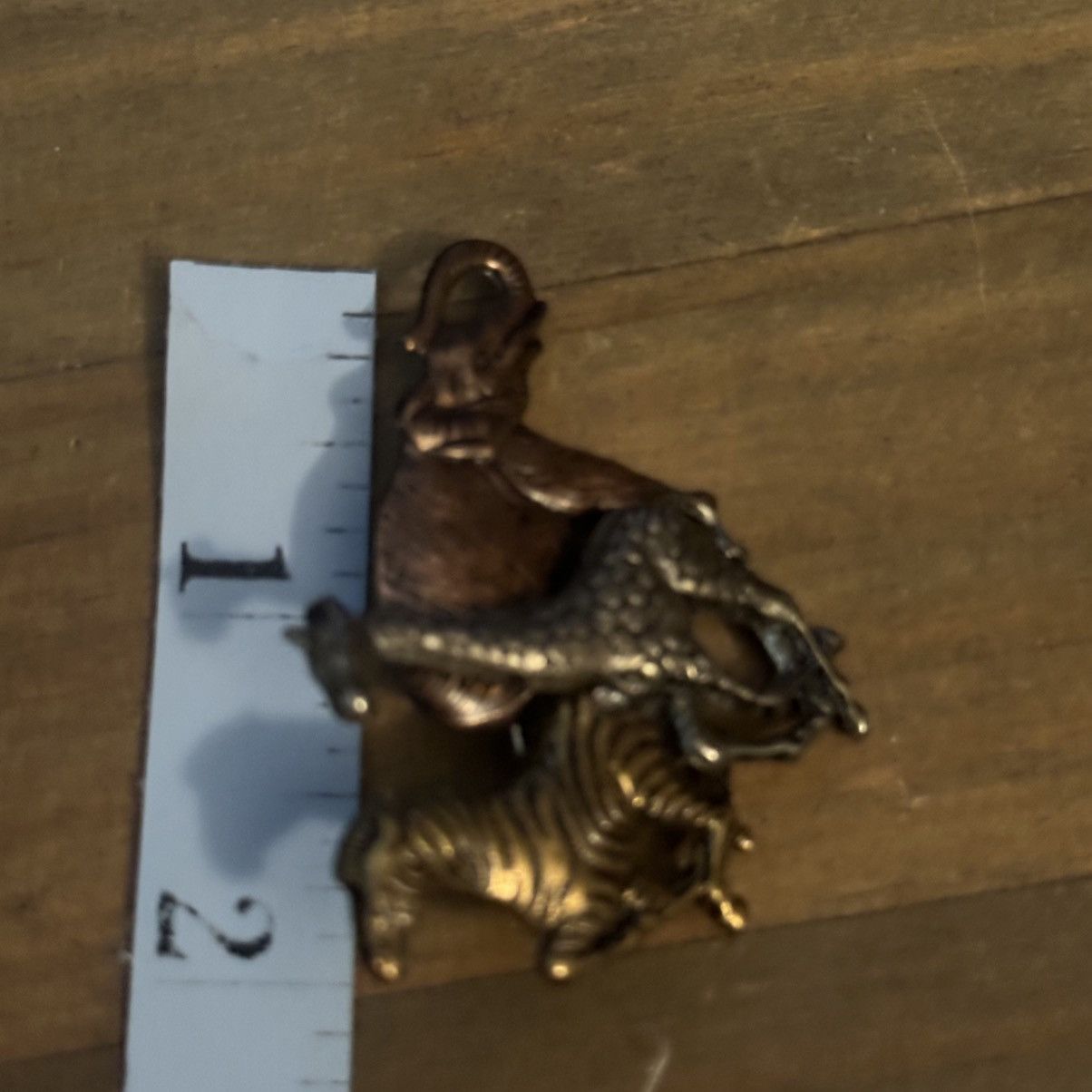 Vintage Vintage bronze copper and silver safari animals brooch Size ONE SIZE - 3 Thumbnail