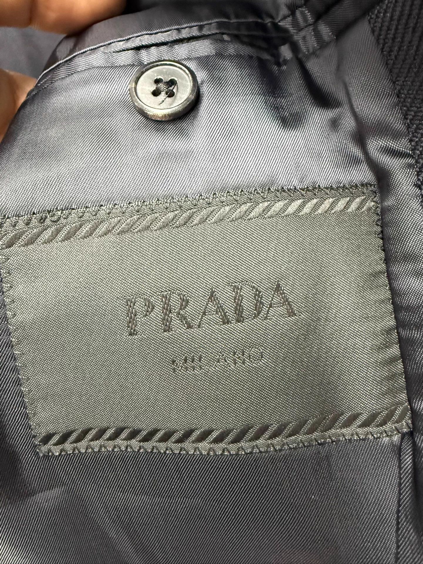 Prada PRADA Geometric Logo Appliqué Wool Suit Size US M / EU 48-50 / 2 - 7 Thumbnail