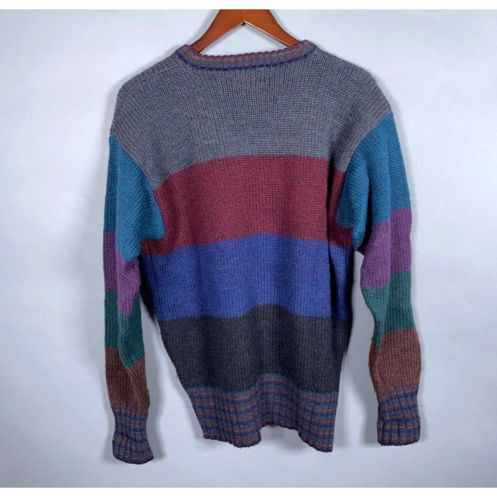 Vintage VINTAGE Boston Traders Wool Sweater Adult Large Men Casual 90s Retro Striped Pattern Size US L / EU 52-54 / 3 - 3 Thumbnail