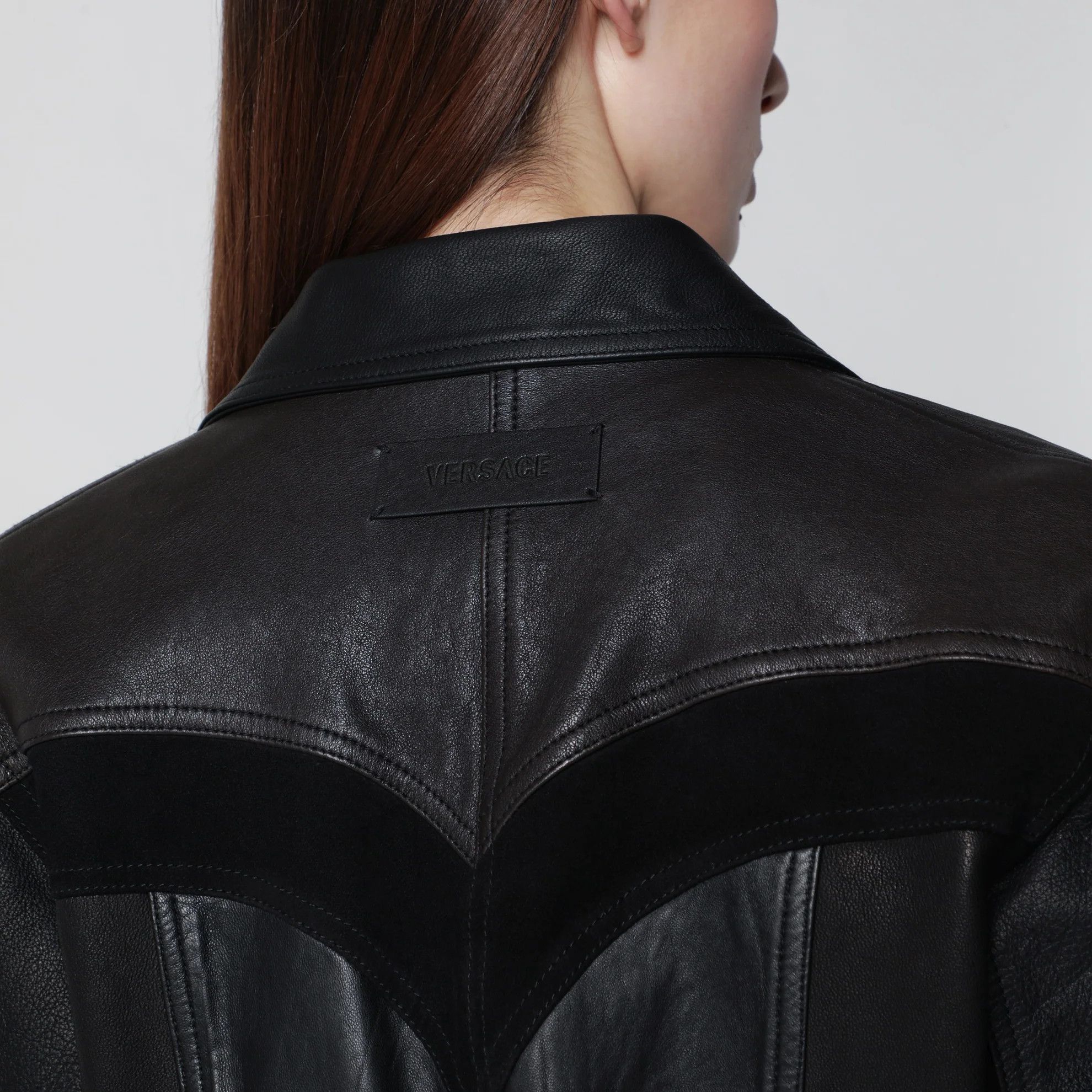 Versace o1d2blof0426 Leather Blouson in Black Size M / US 6-8 / IT 42-44 - 4 Thumbnail