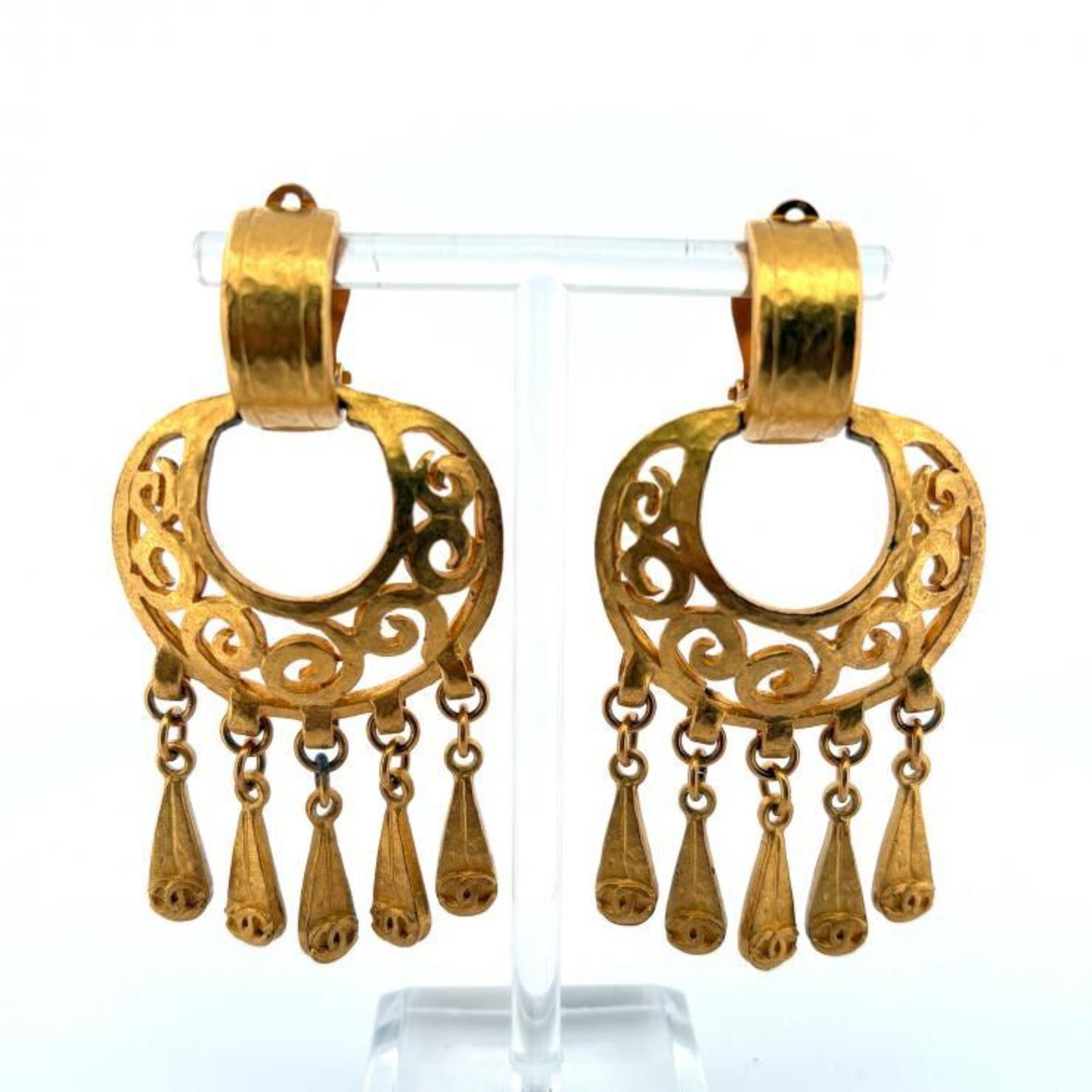 Chanel CHANEL 95P Coco Mark Earrings Vintage 1995 GP Gold Chanel Size ONE SIZE - 1 Thumbnail