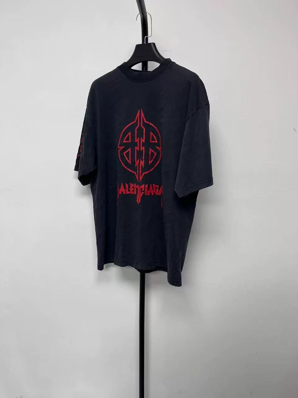 Balenciaga Balenciaga Men's Logo Print Short Sleeve T-Shirt Size US XXS / EU 40 - 1 Thumbnail