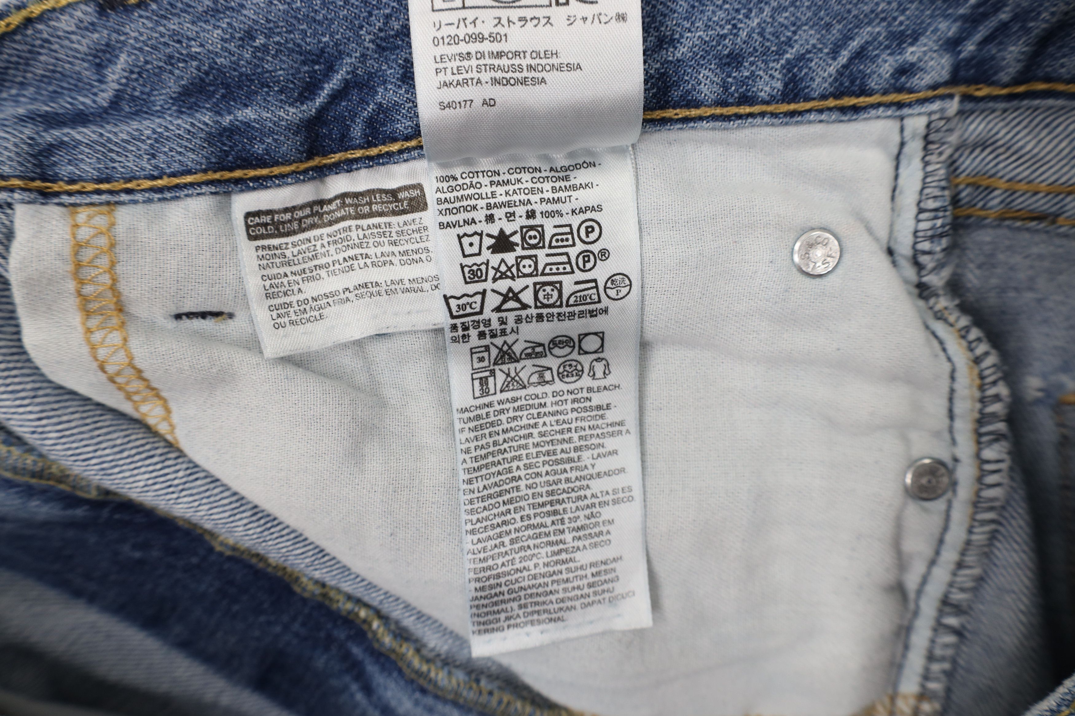 Levi's Vintage Y2K Levis 505 Fit Denim Jean Shorts Jorts Blue Size US 38 / EU 54 - 10 Thumbnail