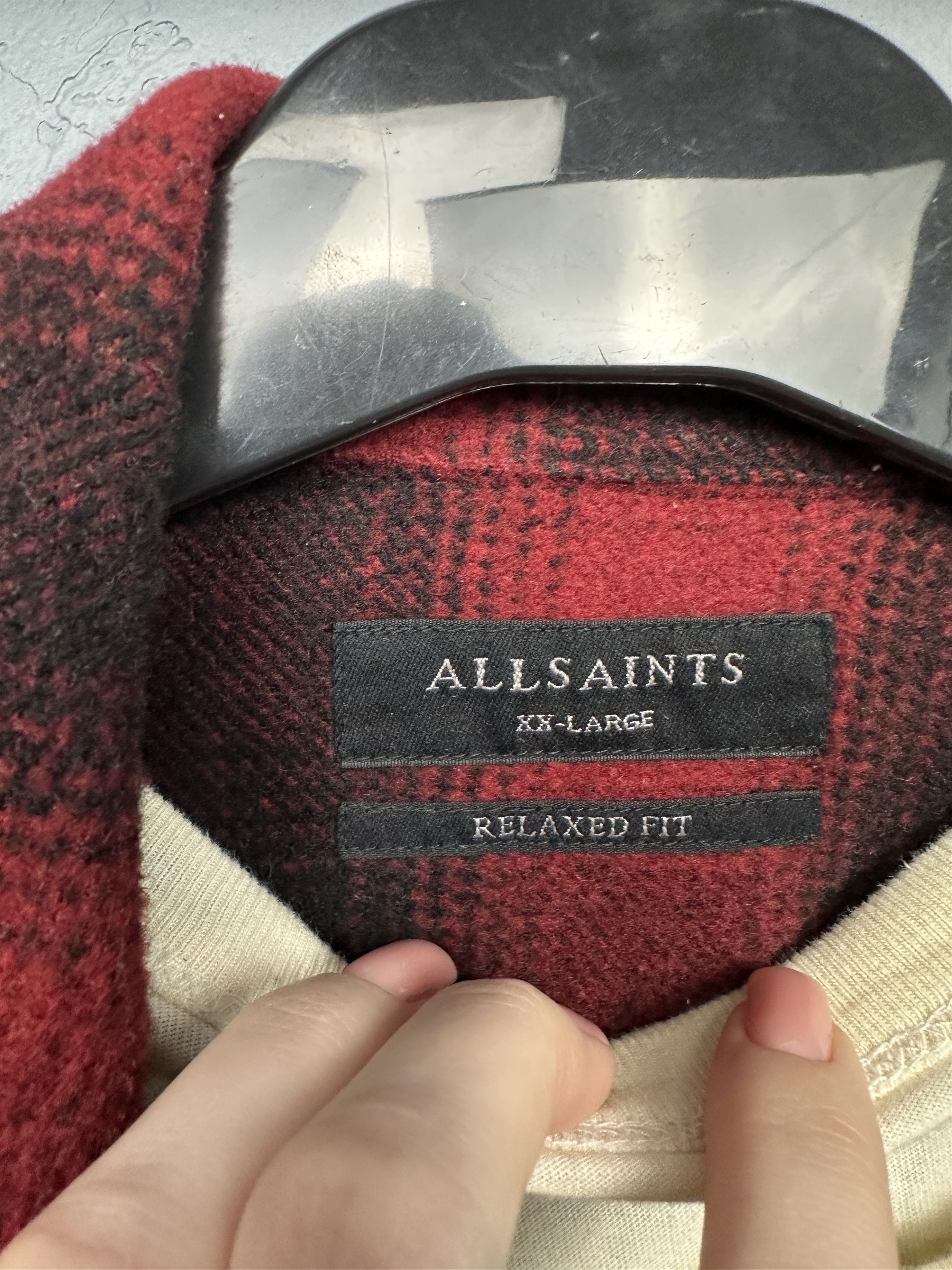 Allsaints Allsaints Bethune Mens Flannel Shirt Overshirt Jacket Size US XXL / EU 58 / 5 - 3 Thumbnail