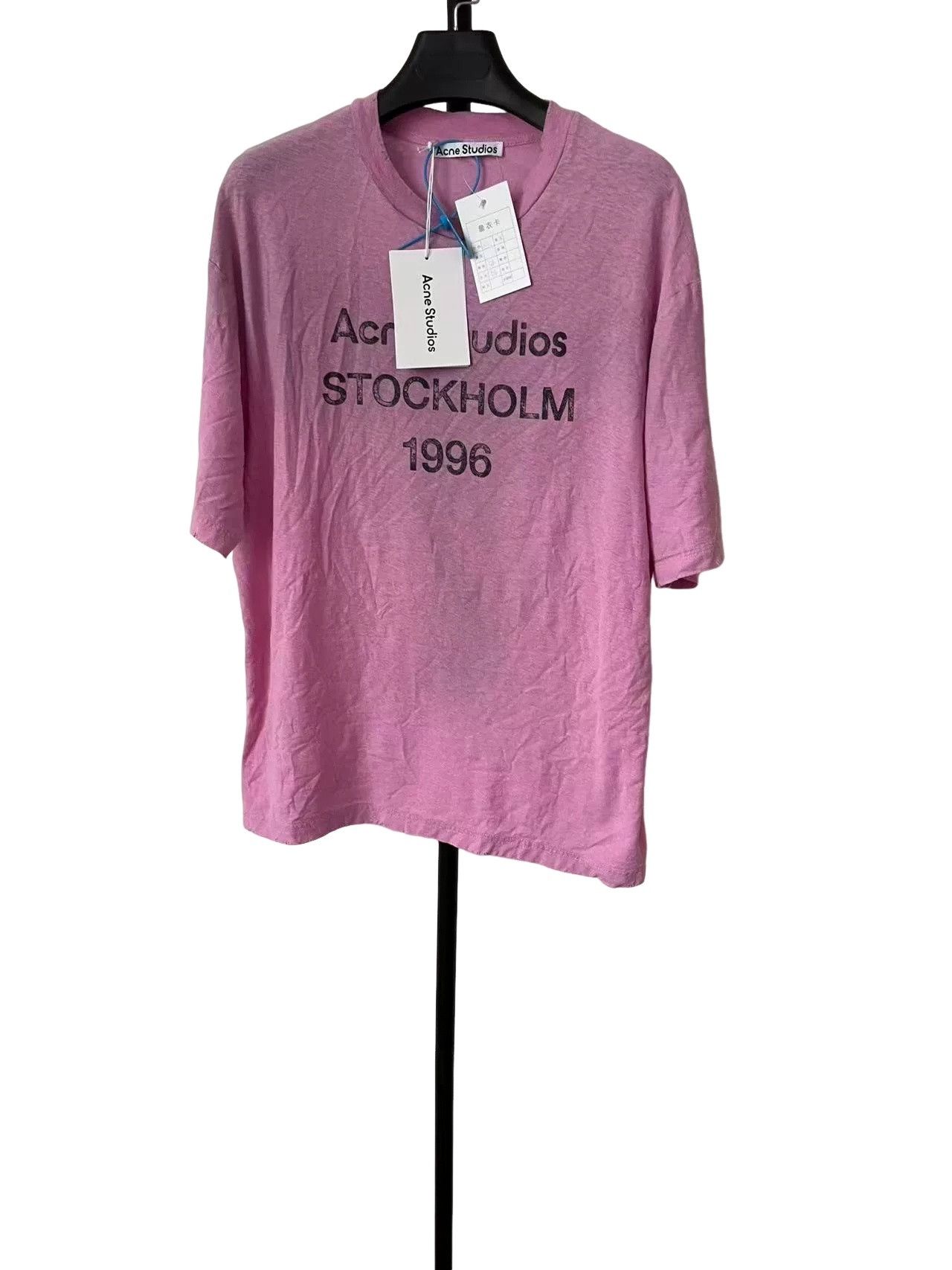 Acne Studios Acne Studios Vintage Logo Graphic T-Shirt Pink XS Size US XS / EU 42 / 0 - 1 Thumbnail