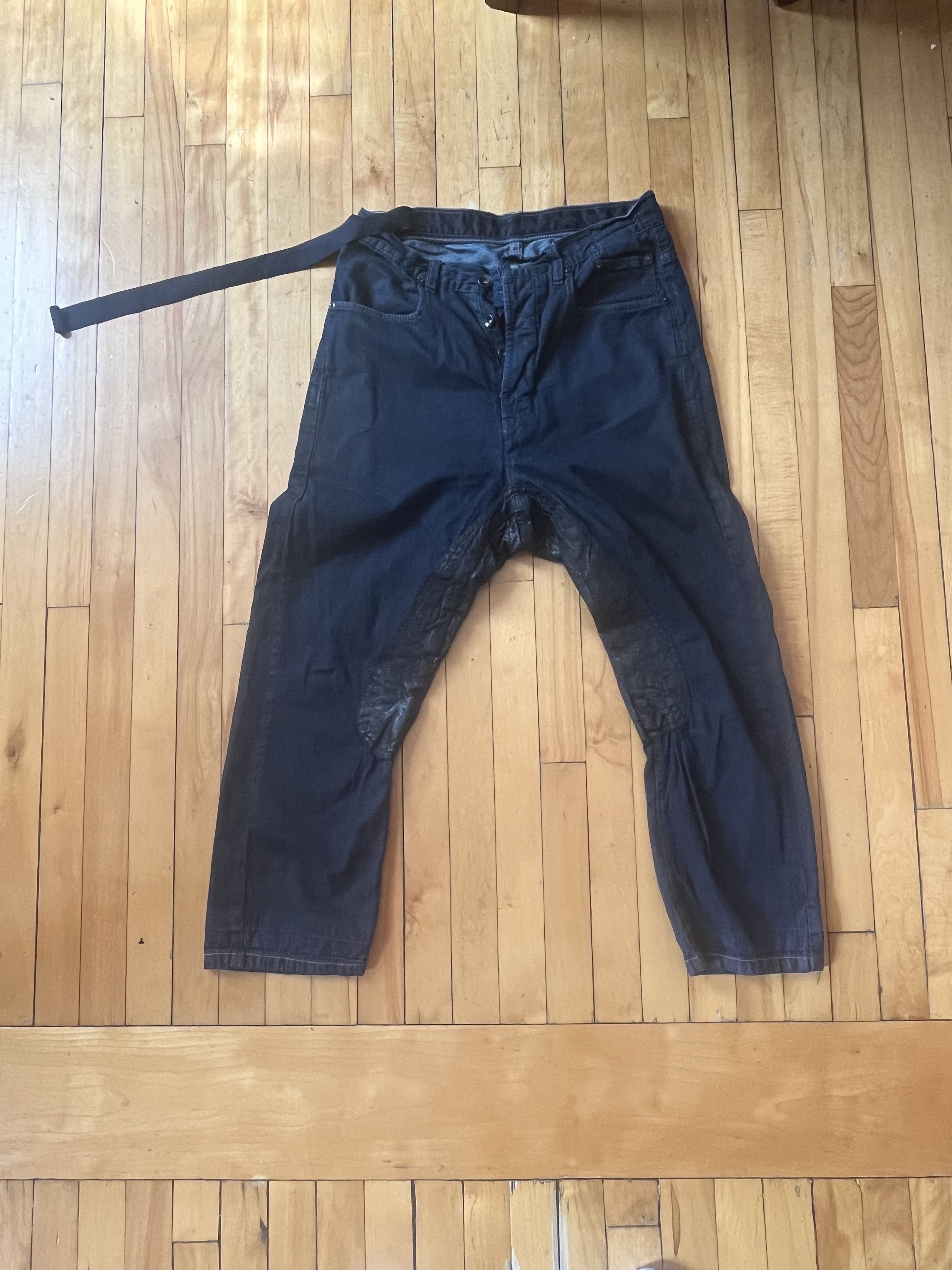 Rick Owens Rick Owen Calf Leather Trousers Size US 30 / EU 46 - 1 Thumbnail