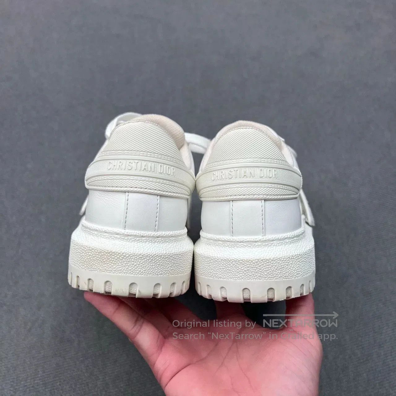 Dior DIOR ID White Low-Top Gold Logo Sneakers. Size US 6 / IT 36 - 5 Thumbnail