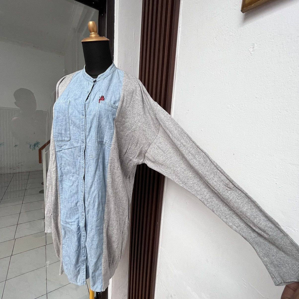Hysteric Glamour Hysteric Glamour Chambray x Cardigans Sweater "Evil Angle" Size M / US 6-8 / IT 42-44 - 6 Thumbnail