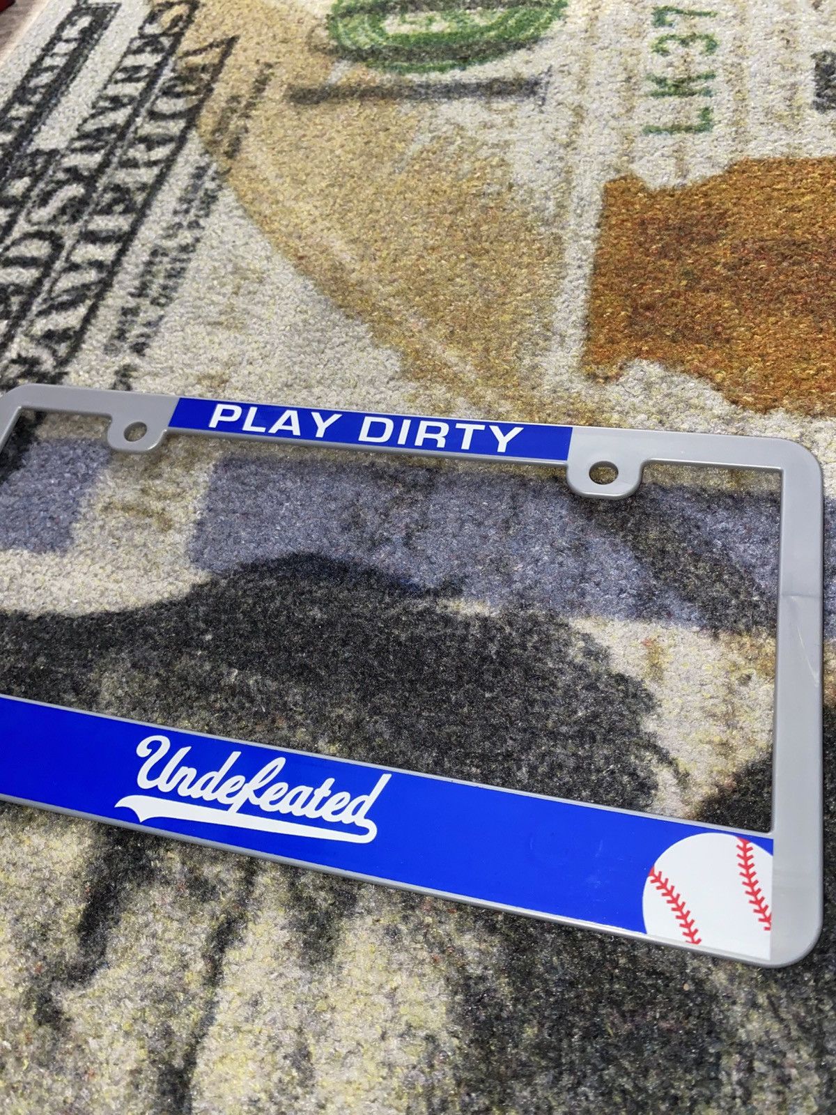 Undefeated Undefeated Play Dirty License Plate Size ONE SIZE - 2 Thumbnail