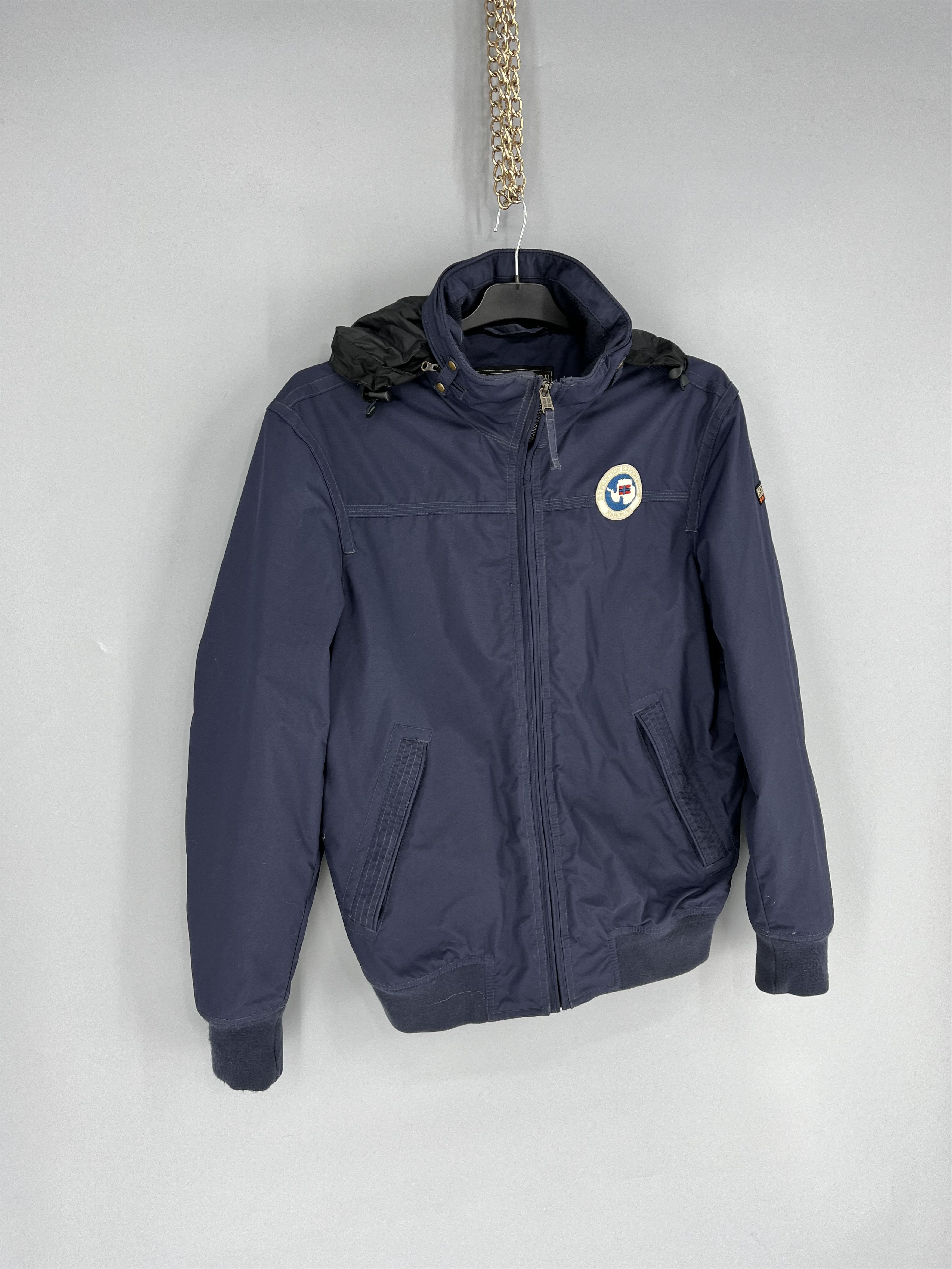 Napapijri Vintage NAPAPIJRI GEOGRAPHIC Embroiderd Logo Hooded Bomber Size US M / EU 48-50 / 2 - 2 Thumbnail