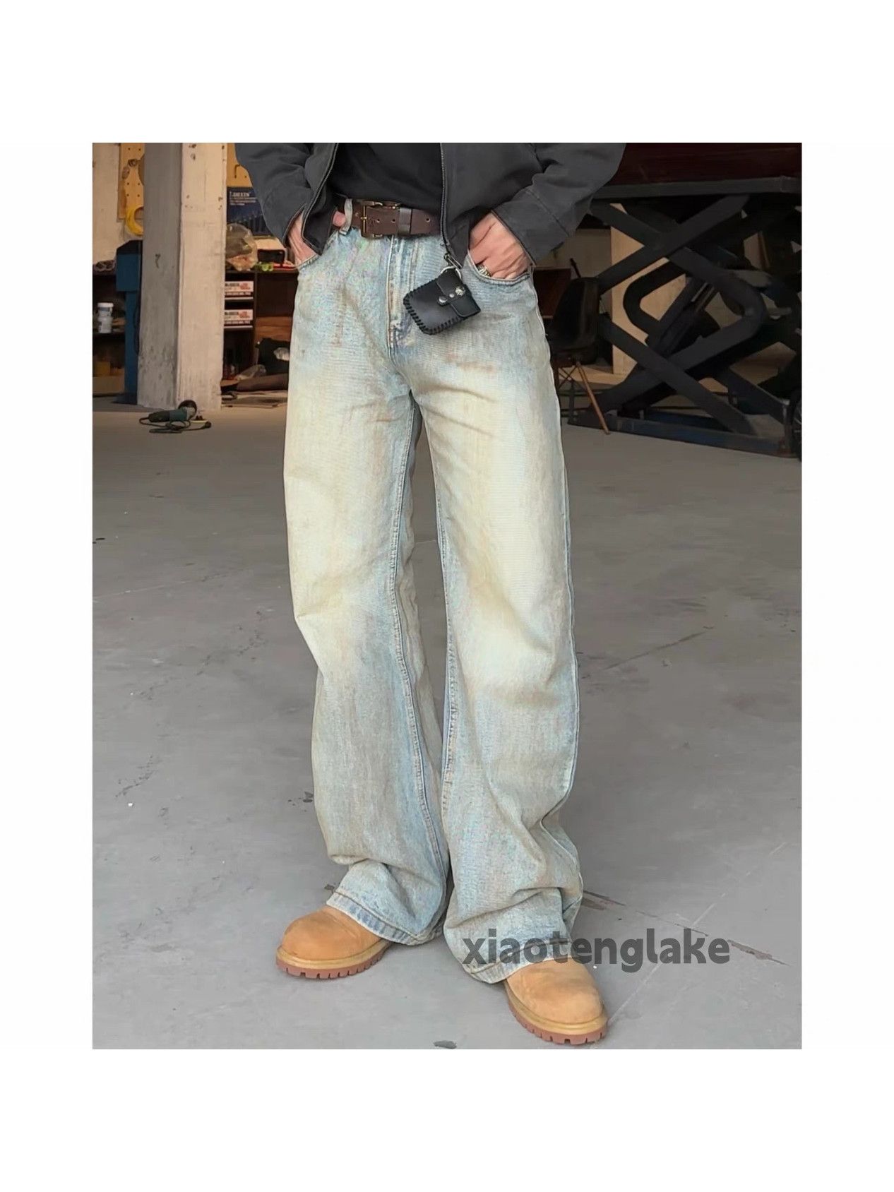 Jean × Vintage washed faded loose baggy stain rusty stain jeans Size US 32 / EU 48 - 3 Thumbnail