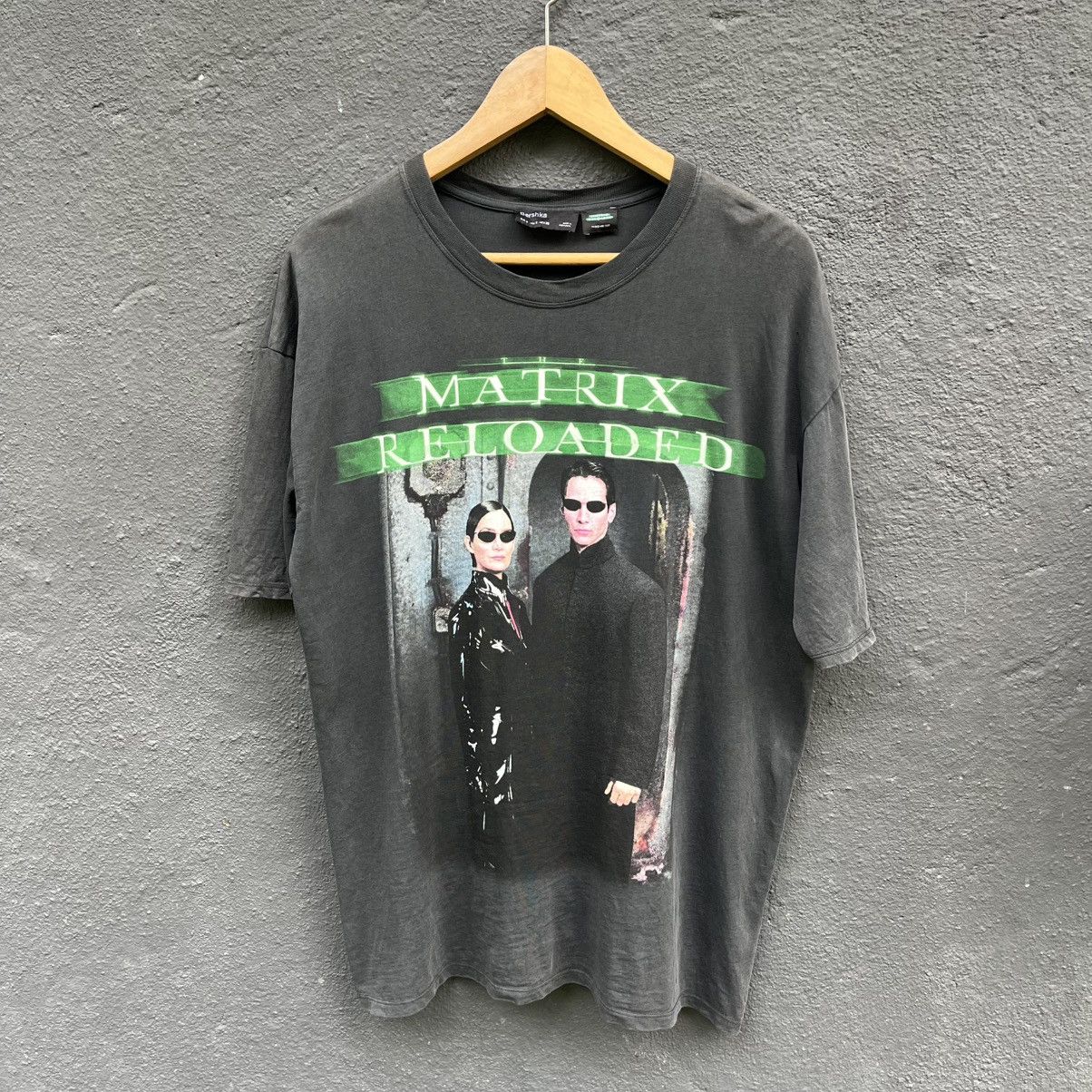 Vintage Thrashed Faded The Matrix Reloaded Movie Tee Size US L / EU 52-54 / 3 - 1 Thumbnail