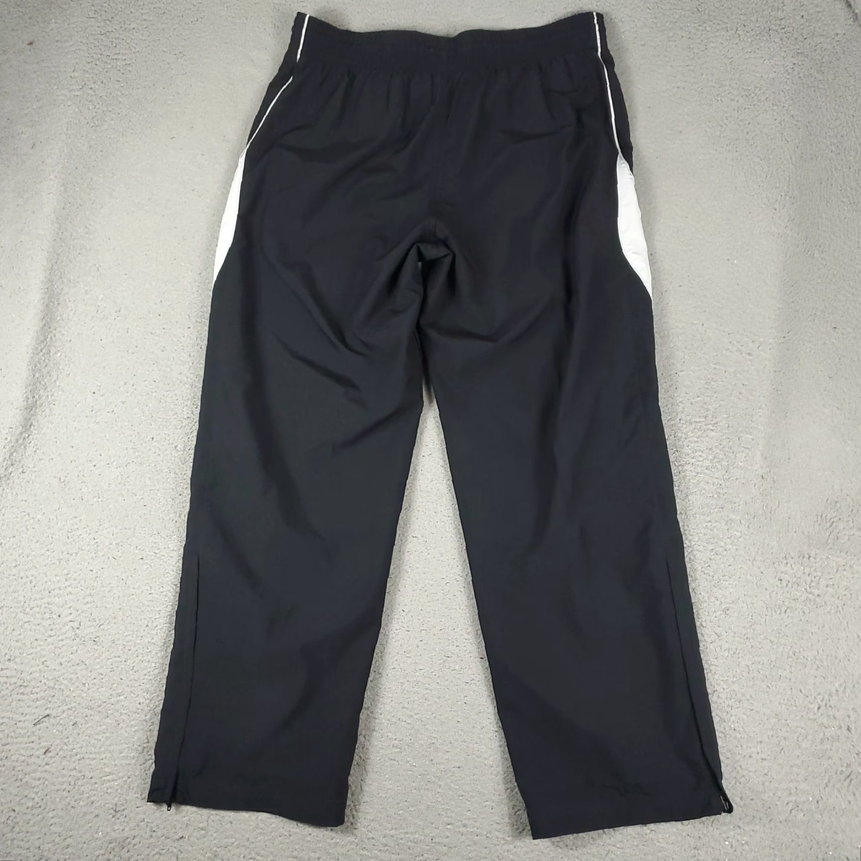Nike Nike Pants Mens Large Black Baggy Ankle Zip Track Sweatpants Windbreaker Size US 33 - 7 Thumbnail