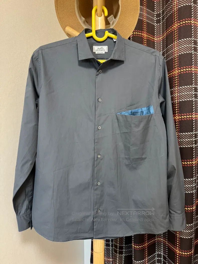 Hermes Cotton and silk blended shirt jacket