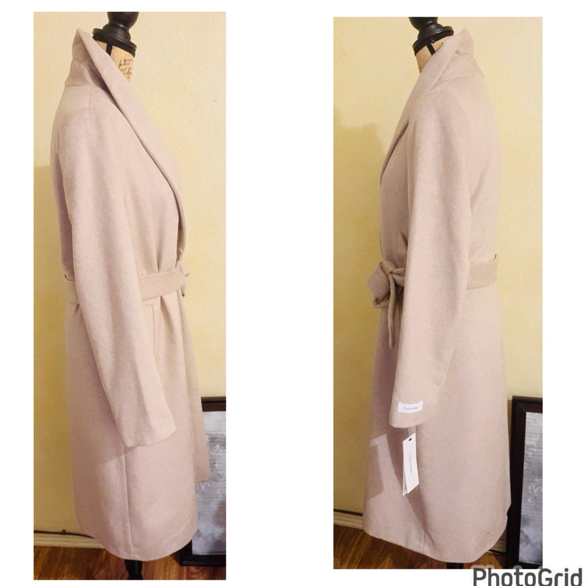 Calvin Klein Calvin Klein Belted Wool Coat Size M / US 6-8 / IT 42-44 - 4 Thumbnail