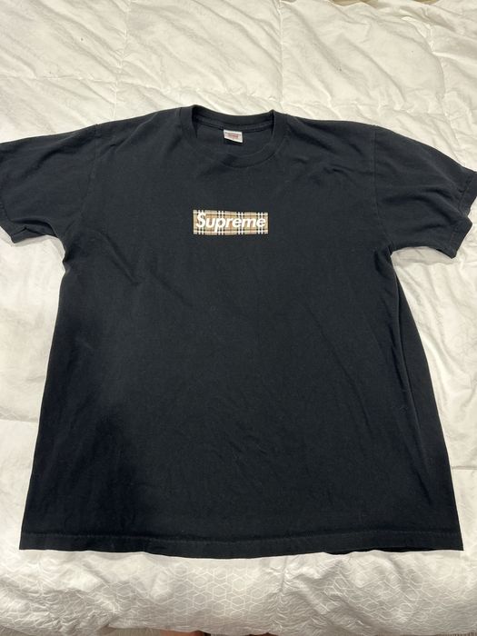 Supreme Supreme Burberry Box Logo T-Shirt | Grailed