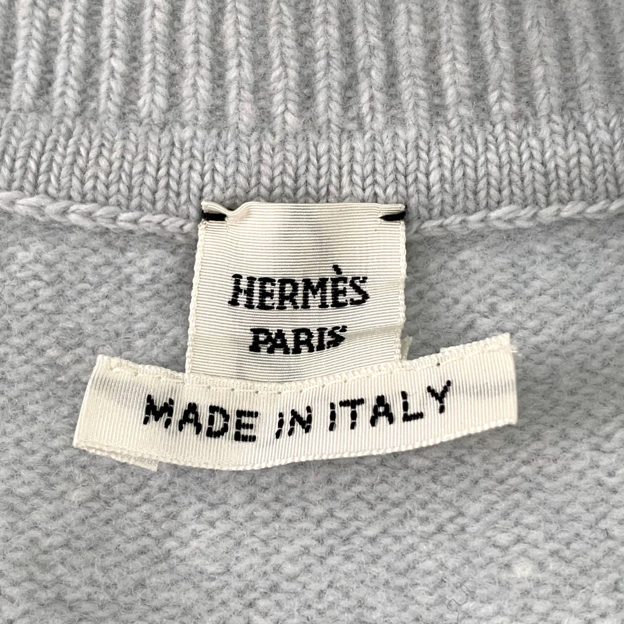 Hermes Hermès Brides De Gala Aqua Blue Wool & Silk Knit Sweater Siz Size S / US 4 / IT 40 - 2 Thumbnail