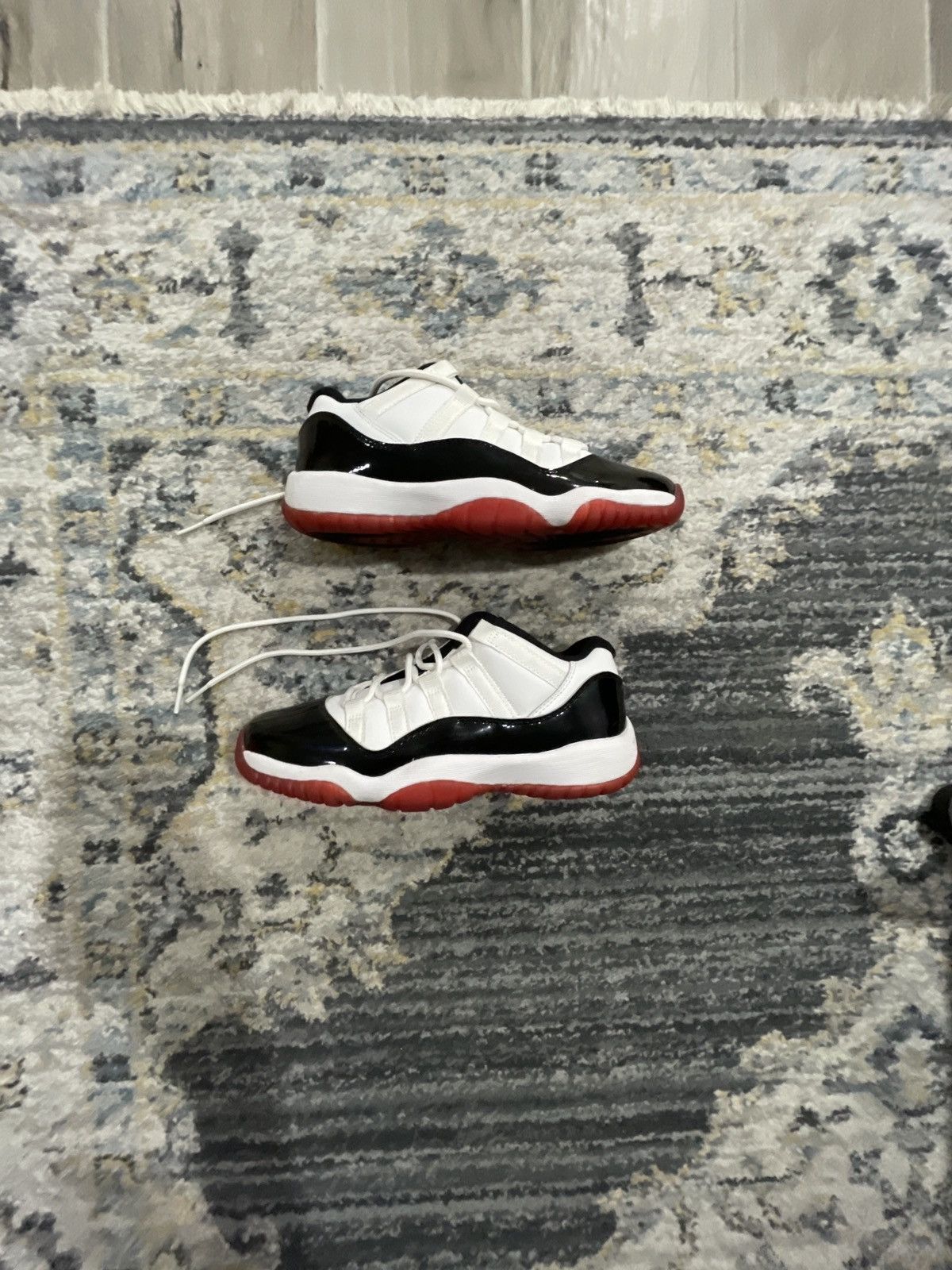 image of Jordan Brand 11 Retro Low Concord Bred Shoes in White, Women's (Size 4)