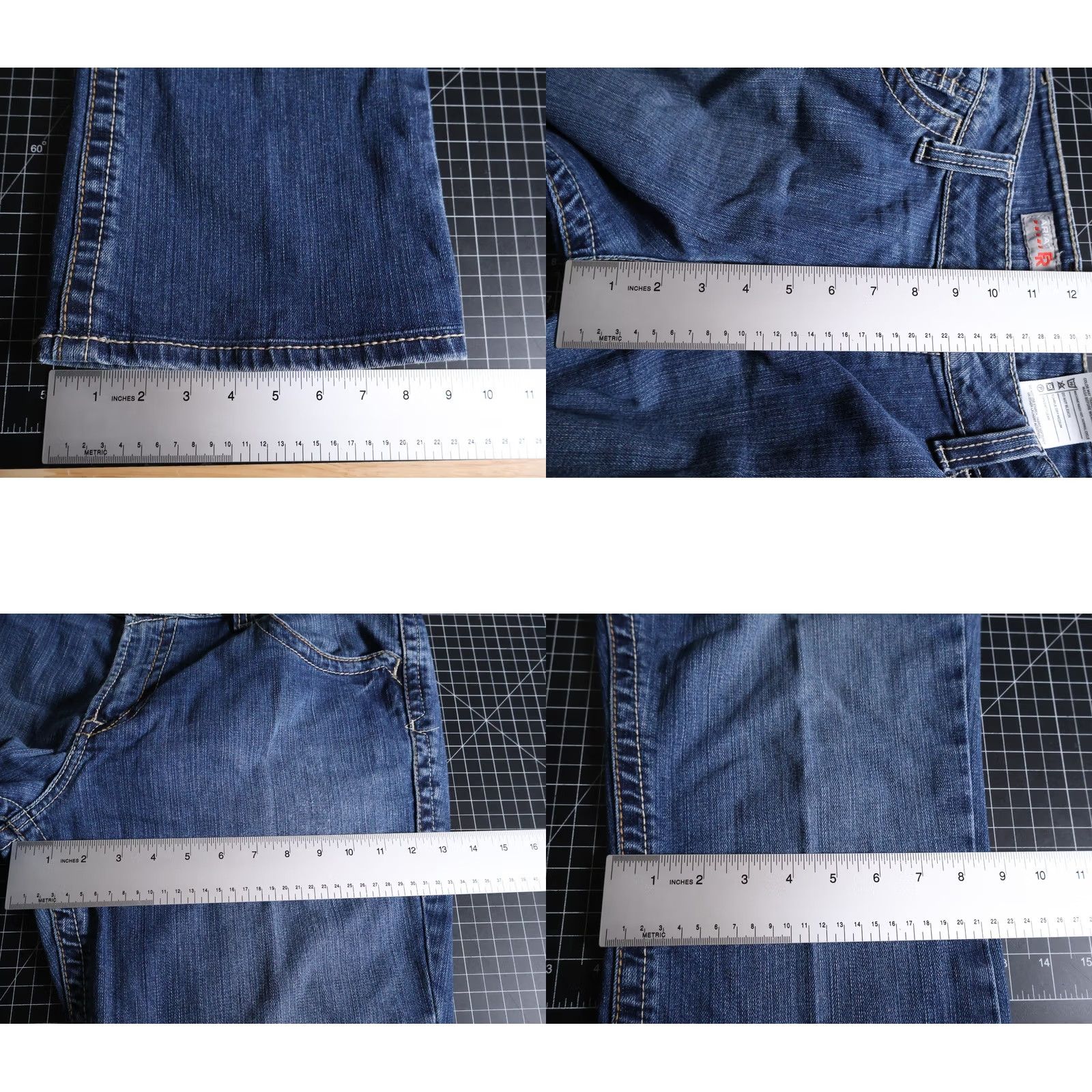 Ariat Ariat Jeans Bootcut Women's 40 x 31.5 Denim Blue Zip Fly Stretch 5-Pocket Fashion Mid Rise Vintage No Size 27" / US 4 / IT 40 - 8 Thumbnail