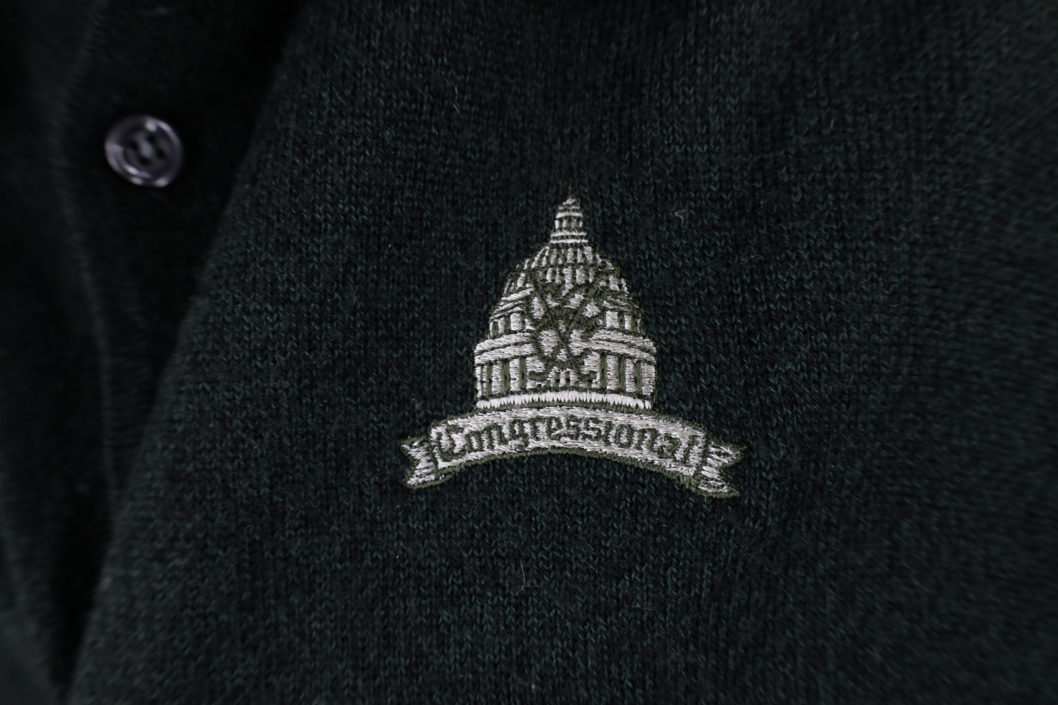 Vintage Vintage 90s US Open Congressional Wool Knit Collared Sweater Size US L / EU 52-54 / 3 - 4 Thumbnail
