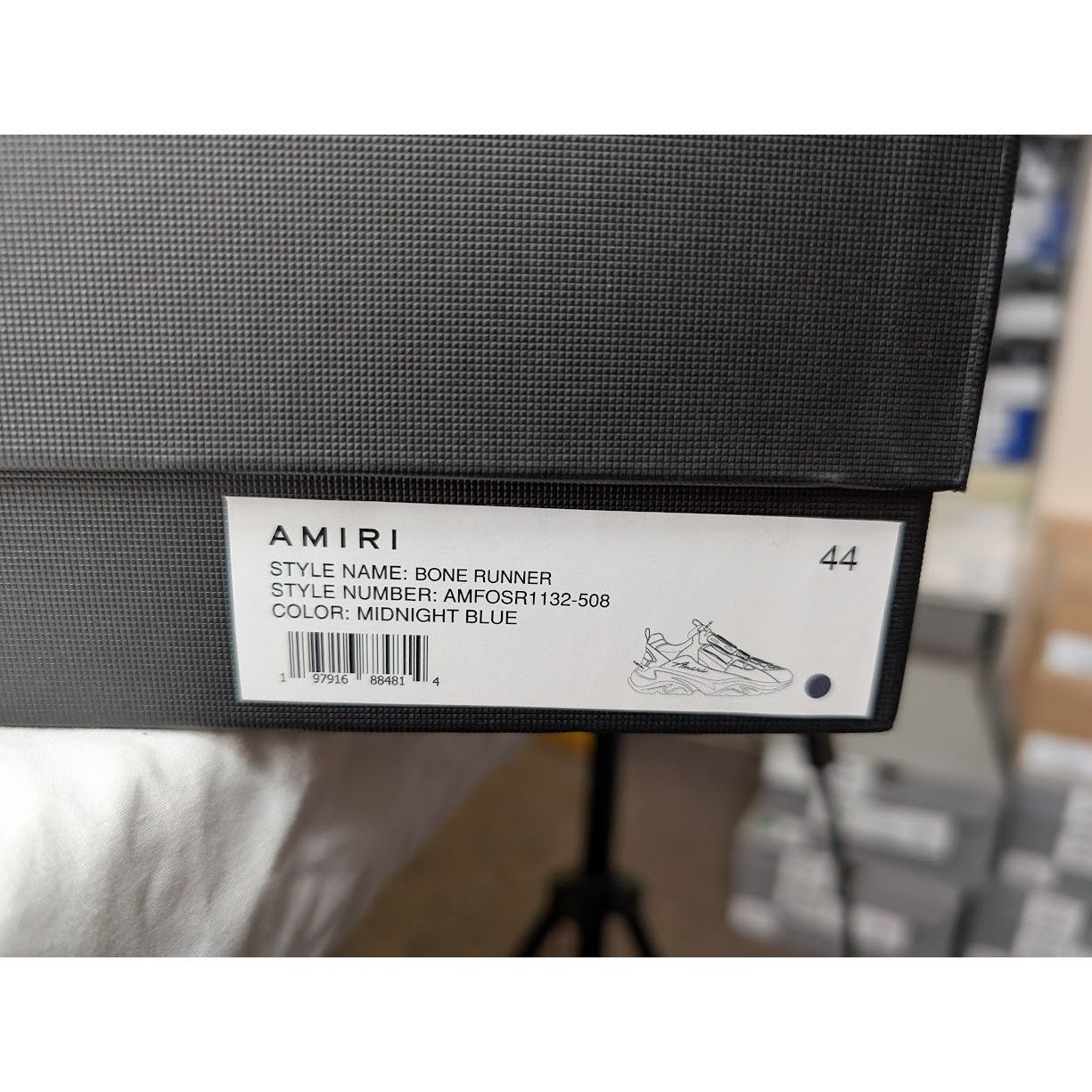 Amiri o1rshd1 Bone Runners Sneakers in Midnight Blue Size US 11 / EU 44 - 21 Thumbnail