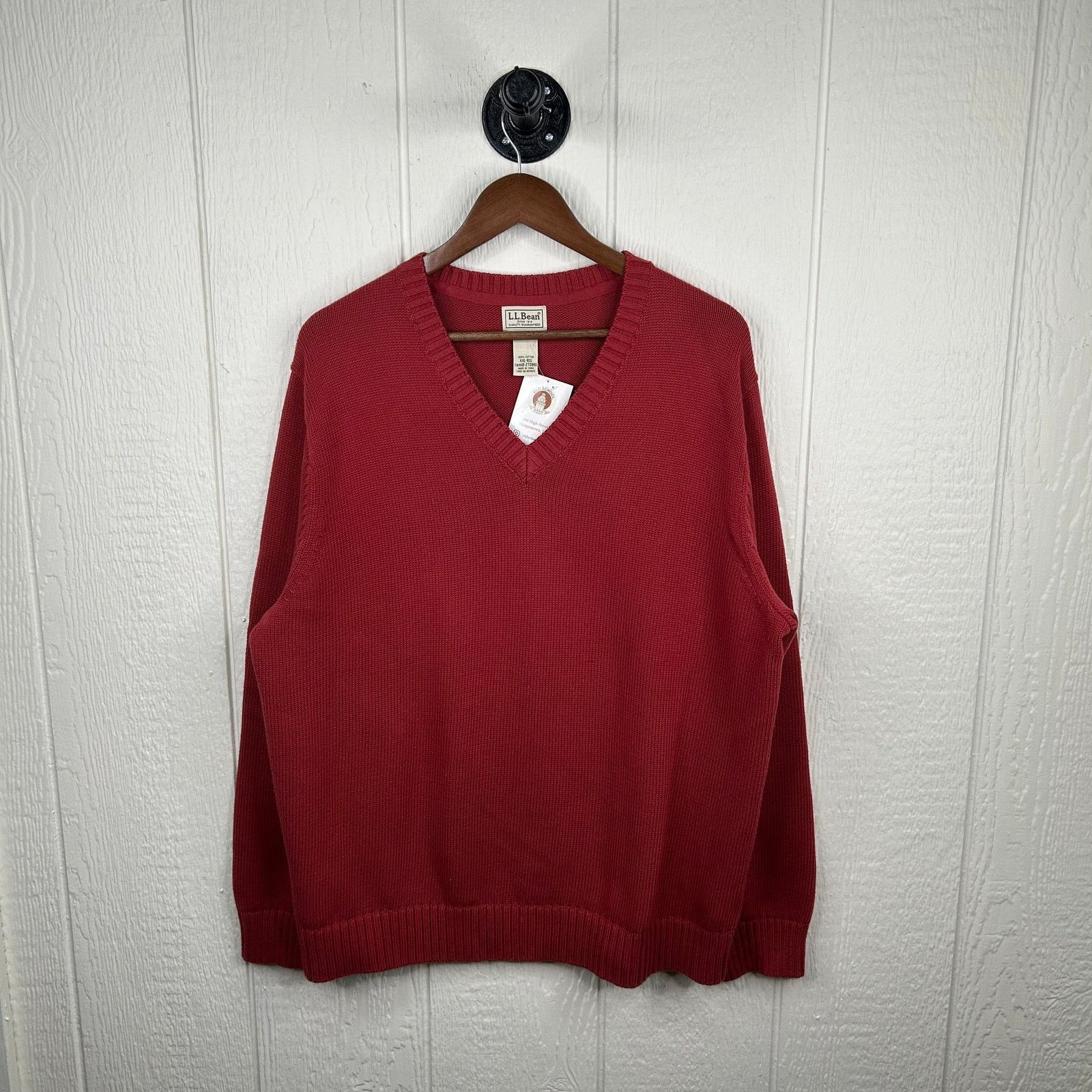 L.L. Bean Vintage 90's LLBean V-Neck Knit Sweater Size XX-Large Size US XXL / EU 58 / 5 - 2 Thumbnail