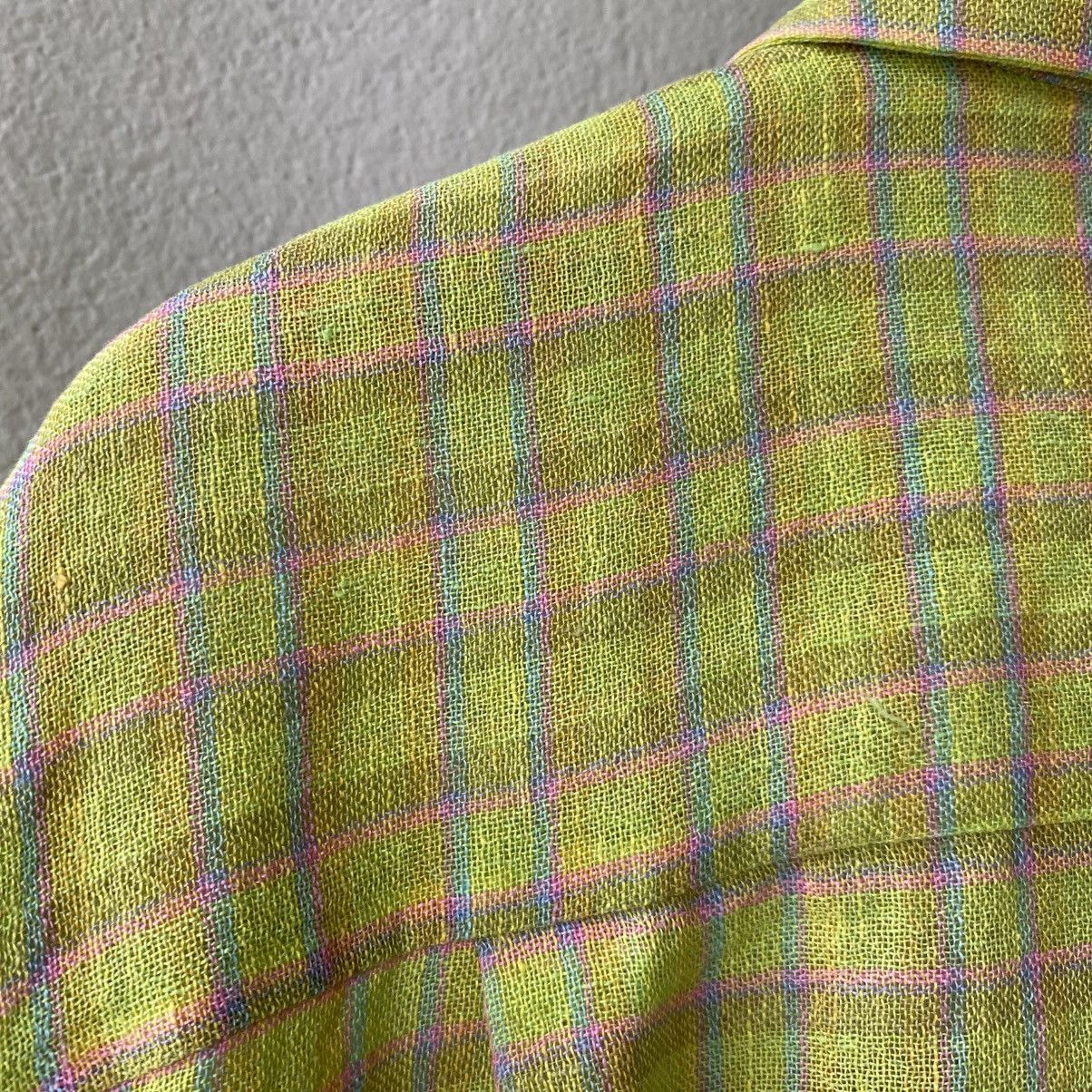 Chloe Chloe Yellow Green Plaid Button-Up Shirt Size M / US 6-8 / IT 42-44 - 7 Thumbnail