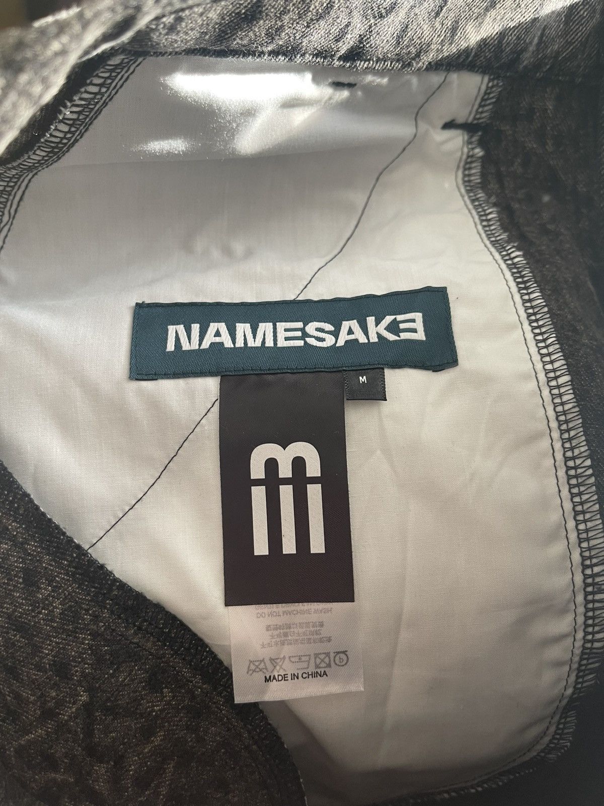 NAMESAKE Euphoric Black Prince Crinkle Wash Track Jeans Size US 32 / EU 48 - 10 Thumbnail