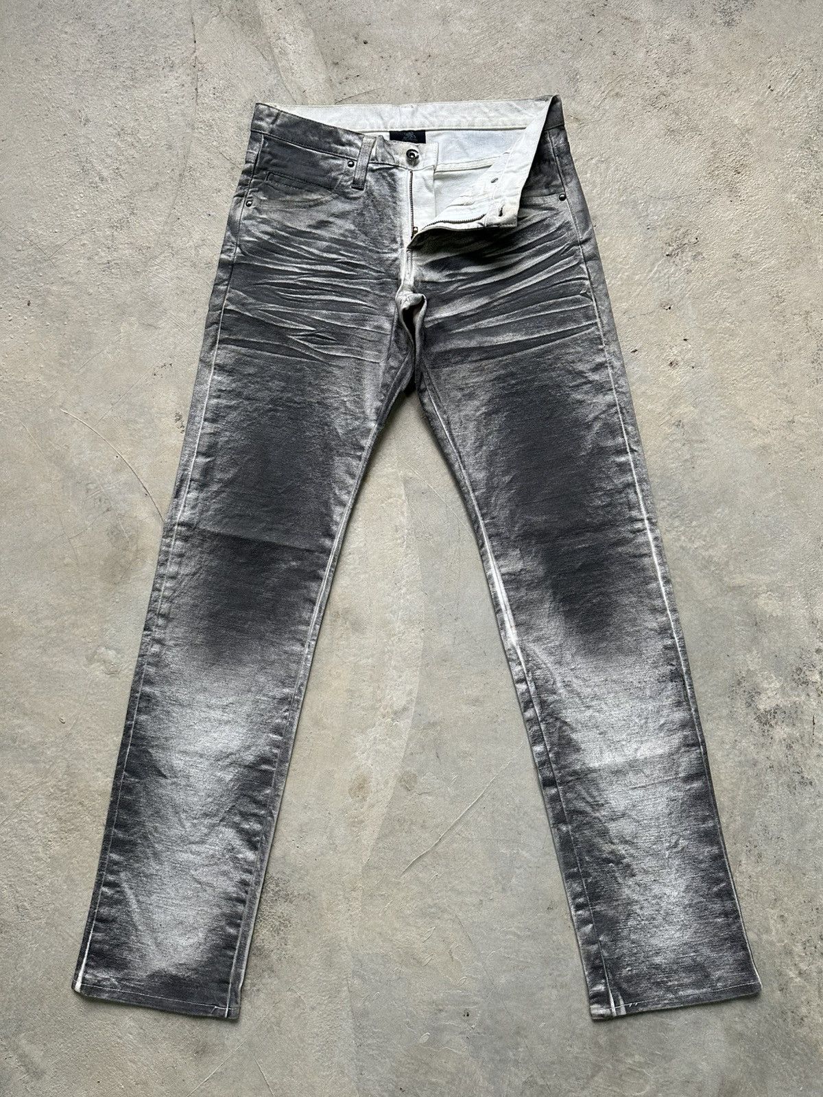 semanticdesign Vintage Japan Made Semantics Design Distressed Waxed Denim Size US 30 / EU 46 - 3 Thumbnail