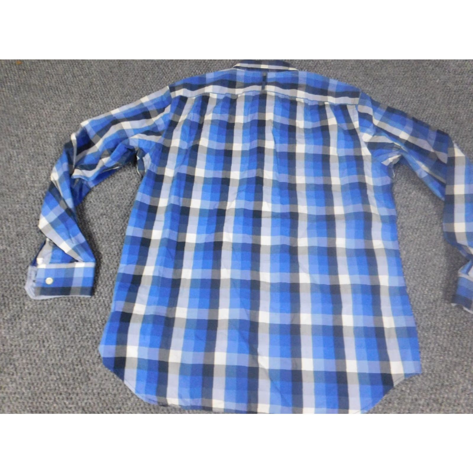 Banana Republic Banana Republic Mens Shirt Long Sleeve Button-Up Collared Blue Plaid Regular M Size US M / EU 48-50 / 2 - 7 Thumbnail