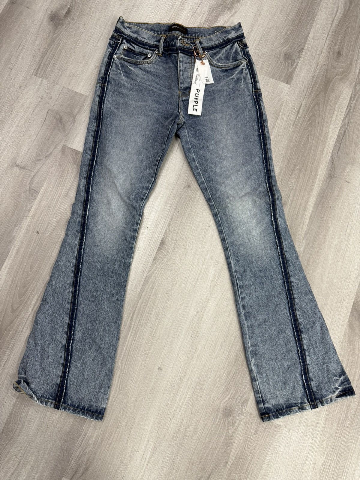 Purple Brand Purple Brand Twisted Flare Shadow Seam Jean Size US 32 / EU 48 - 1 Thumbnail