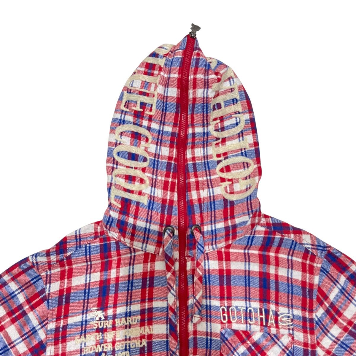 Gotcha × Vintage Vintage GOTCHA Surf Checked Hoodie Jacket Size US M / EU 48-50 / 2 - 9 Thumbnail