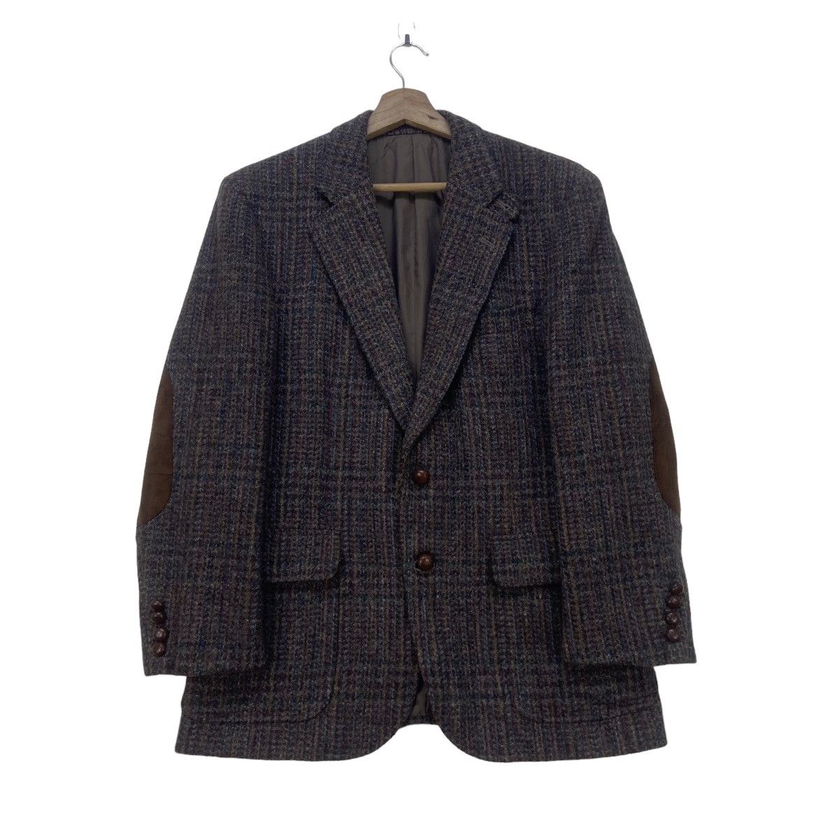 Harris Tweed Vintage Hariss Tweed X Cavarly Patchwork Wool Coat Size US S / EU 44-46 / 1 - 5 Thumbnail