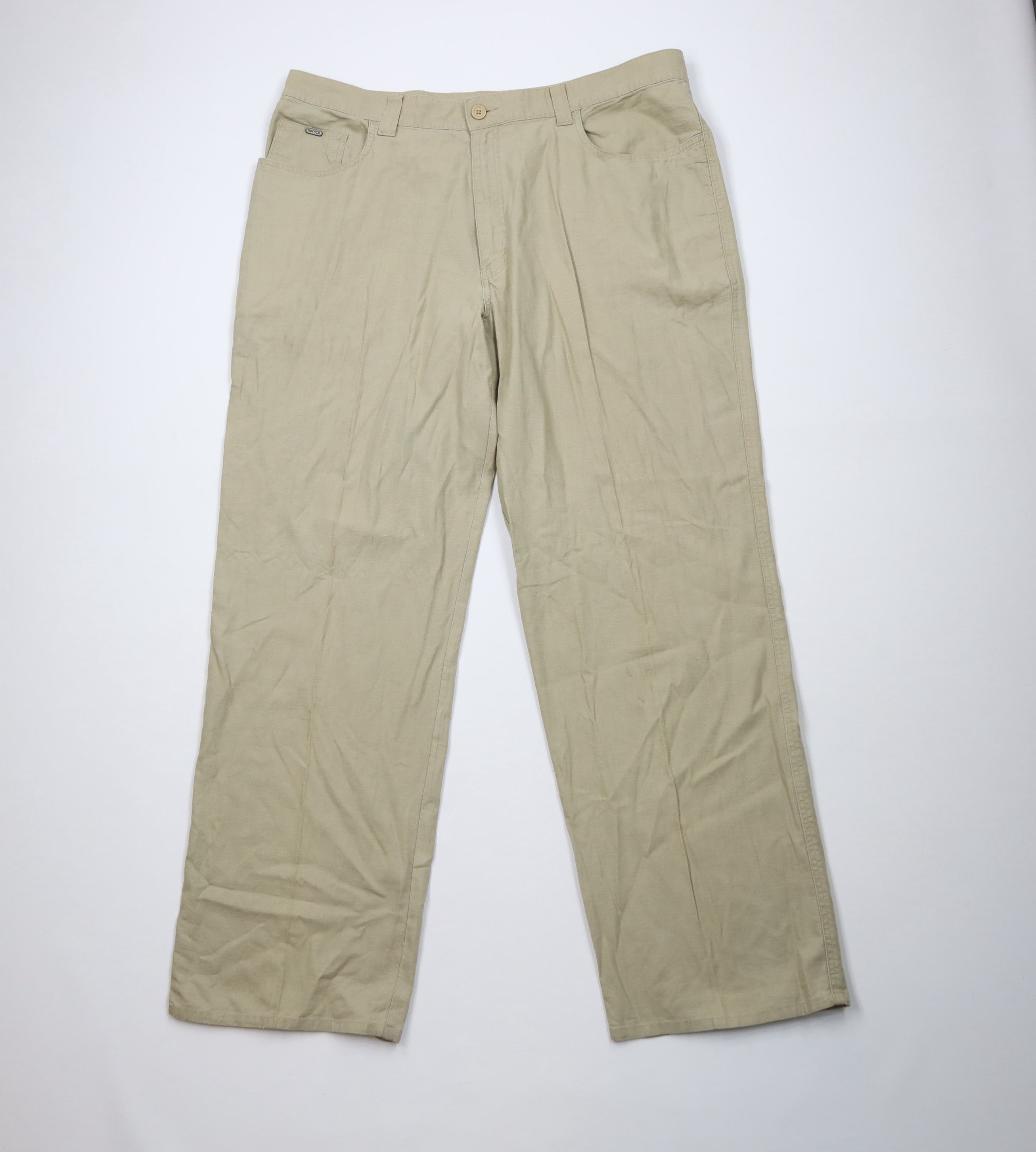 Enyce Vintage 90s Y2K Enyce Baggy Linen Blend Wide Leg Pants Size US 42 / EU 58 - 1 Thumbnail