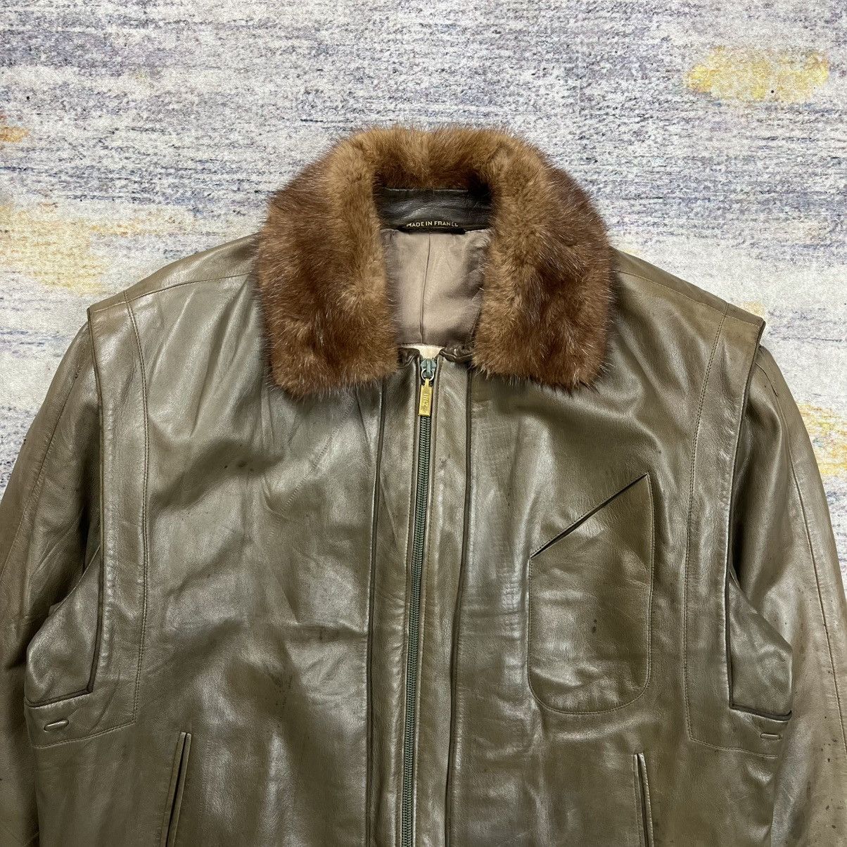 Zilli Vintage 90s Zilli philippe leather Jacket fur collar Size US M / EU 48-50 / 2 - 3 Thumbnail